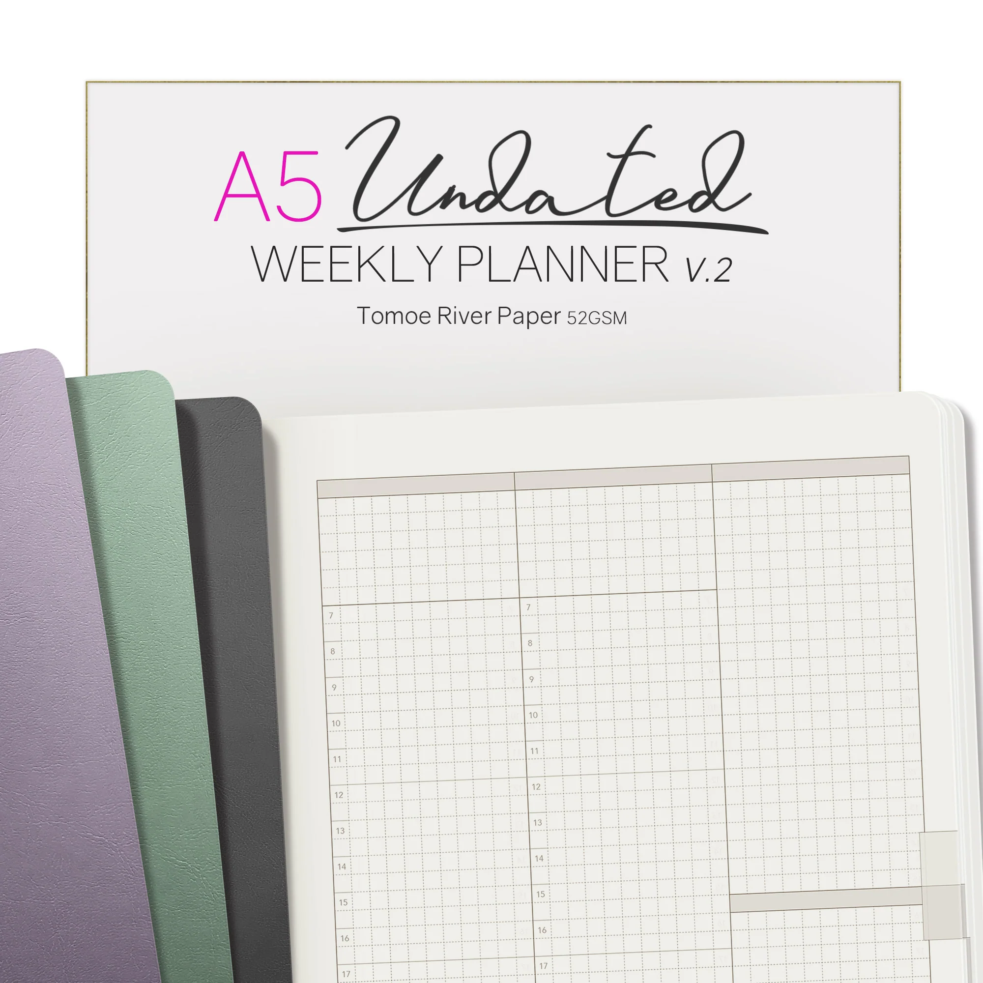 A5 Undated Weekly Planner v.2 | Core | Stacked Weekends - Image 13