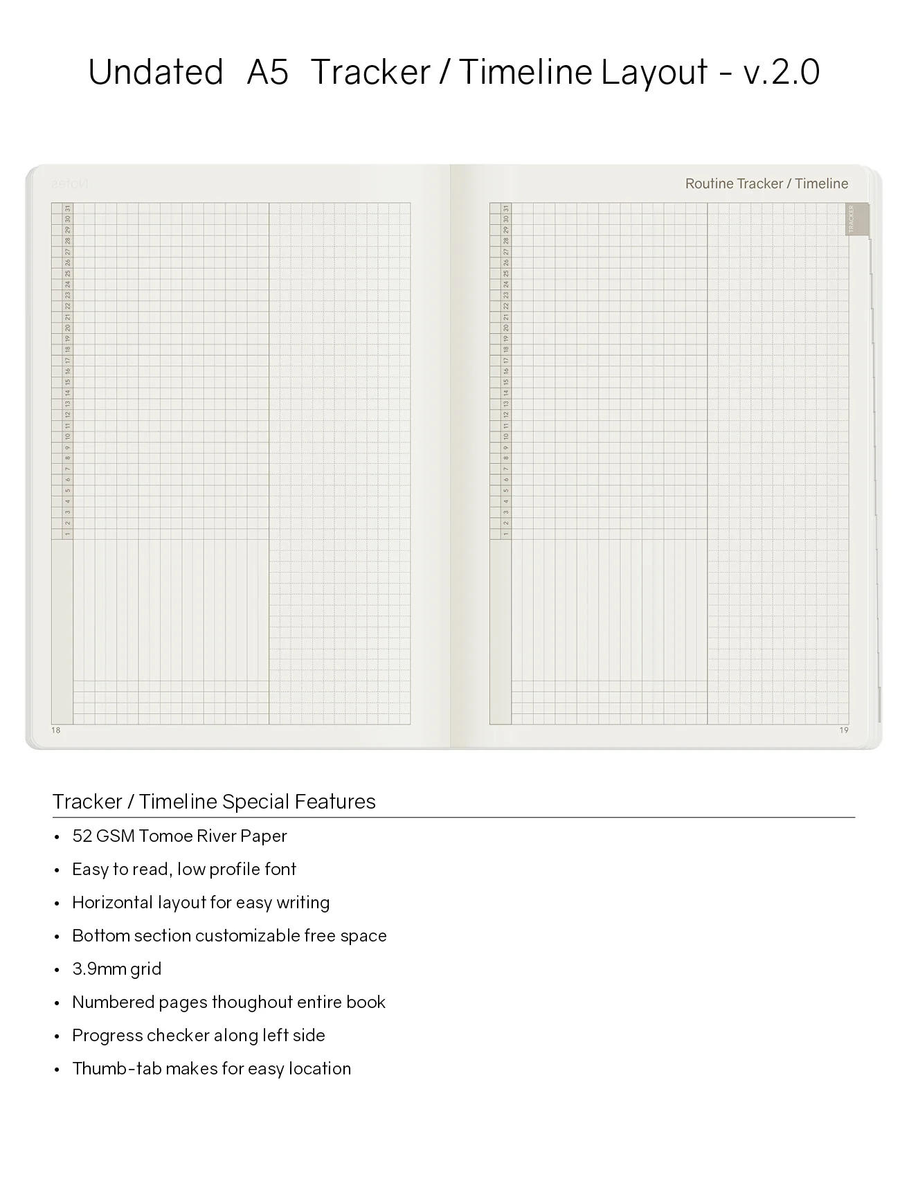 A5 Undated Weekly Planner v.2 | Core | Stacked Weekends - Image 5