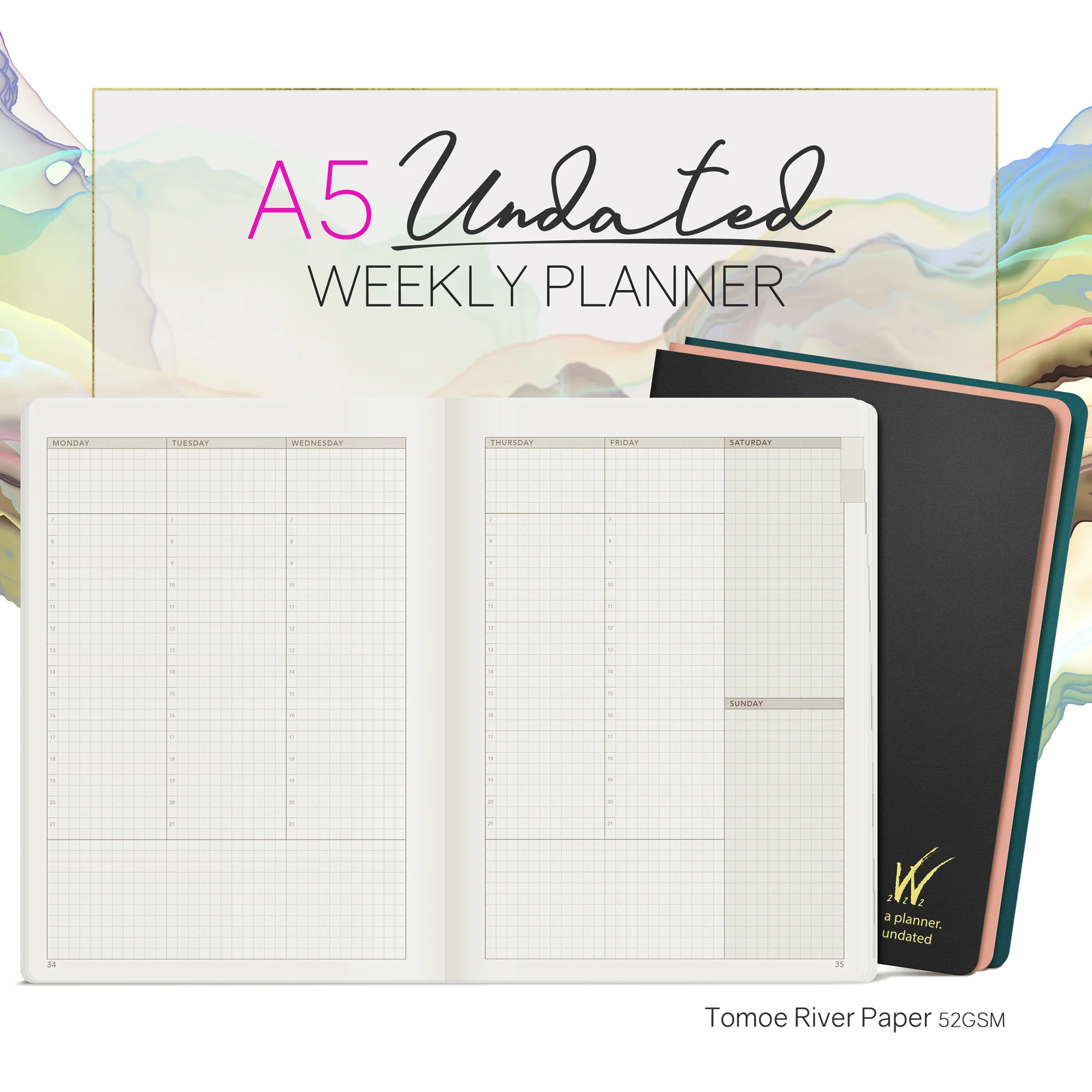 A5 Undated Weekly Planner v.1 | Core | Stacked Weekends - Image 20