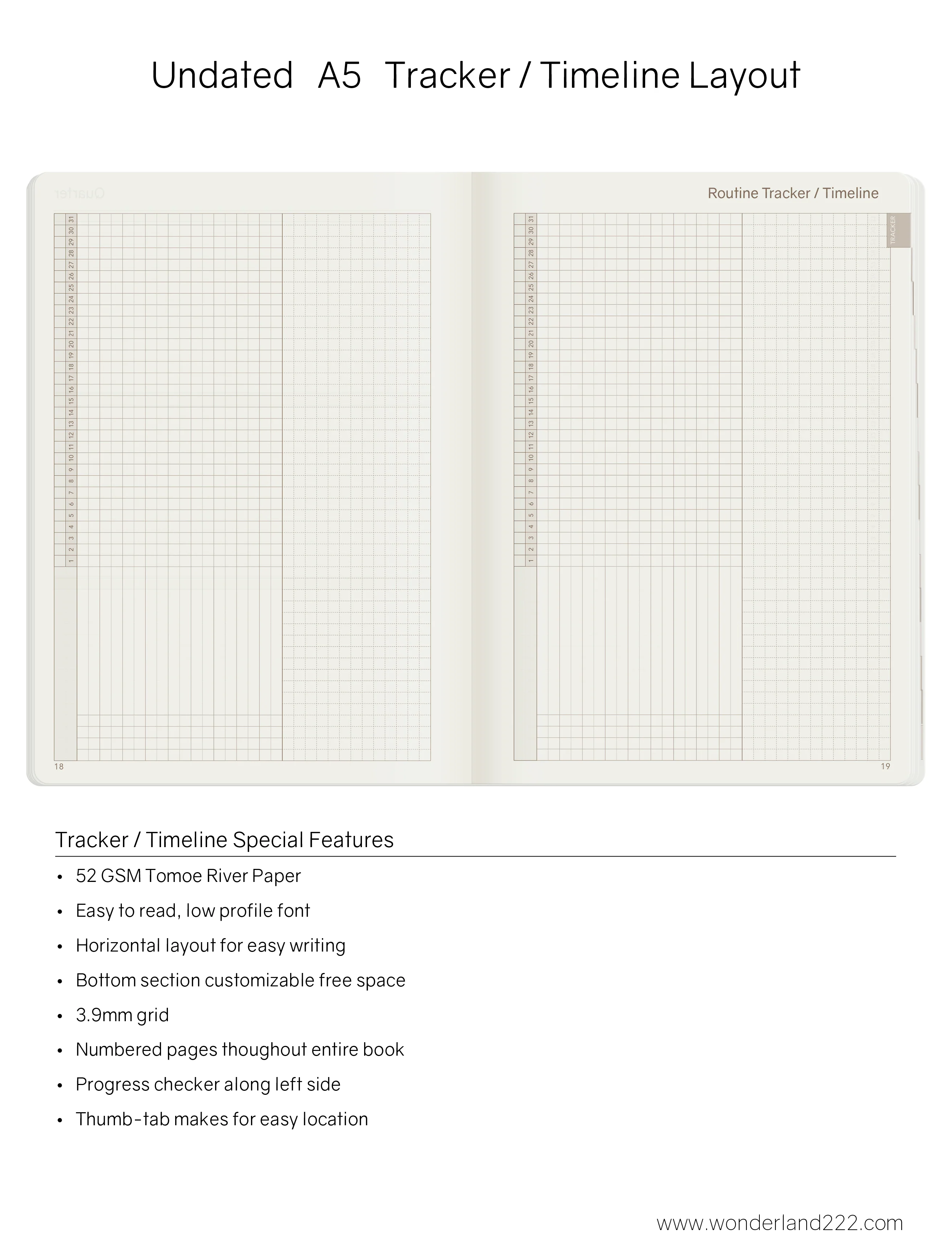 A5 Undated Weekly Planner v.1 | Core | Stacked Weekends - Image 5