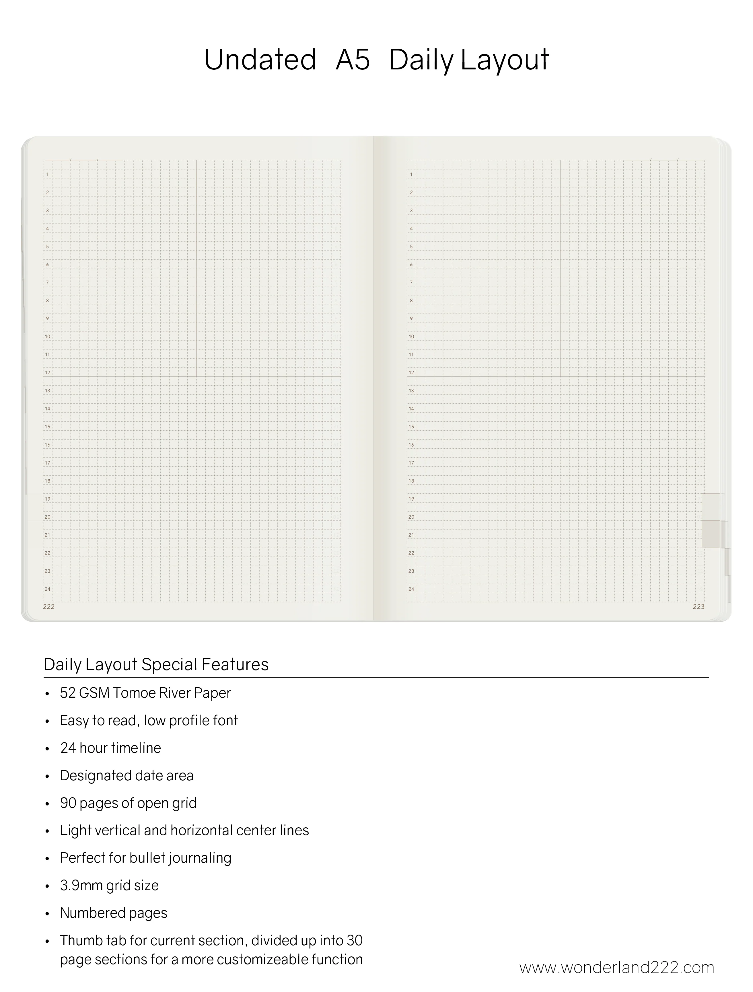 A5 Undated Weekly Planner v.1 | Core | Stacked Weekends - Image 9