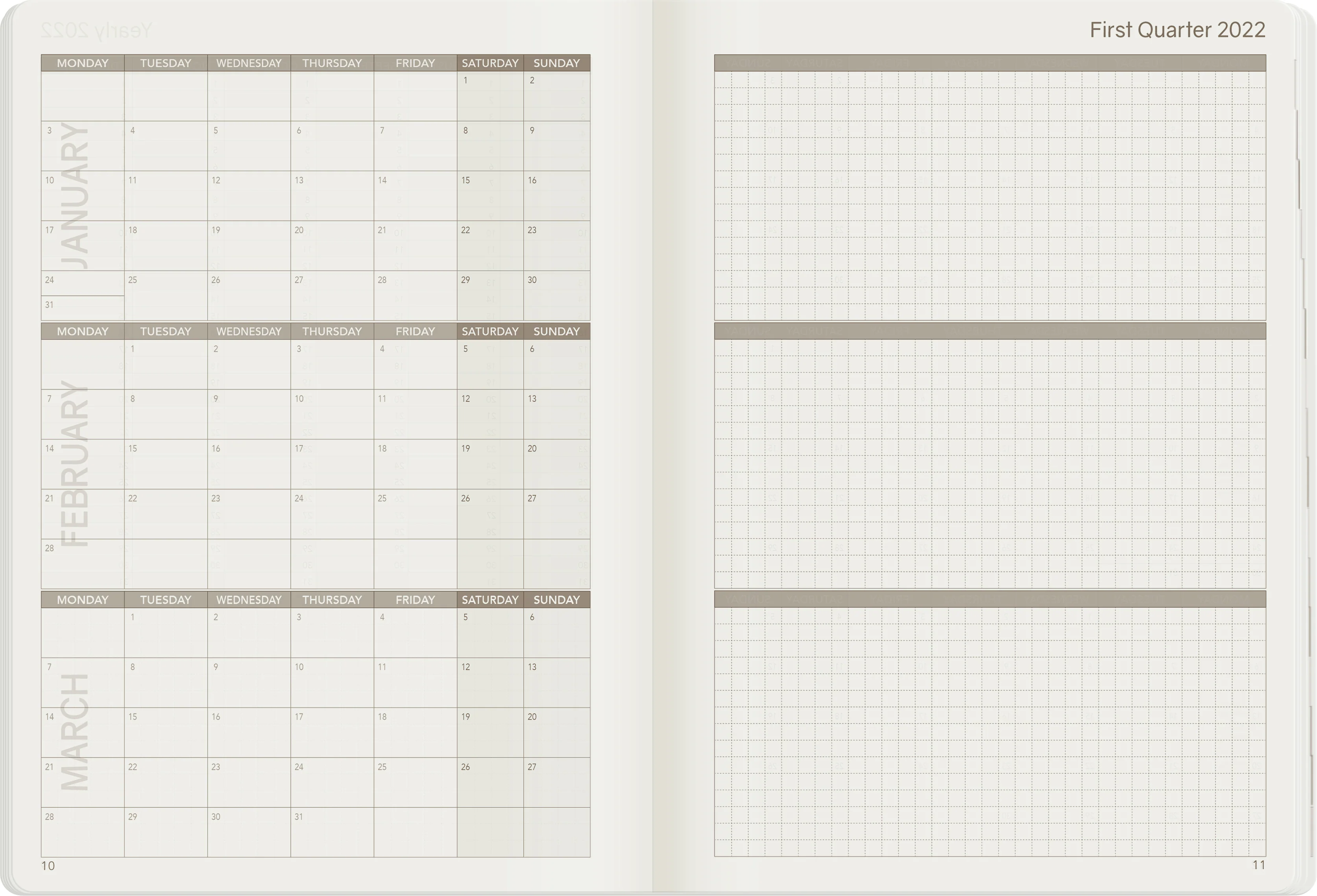 2022 A5 Weekly Planner | Core | Stacked Weekends - Image 17