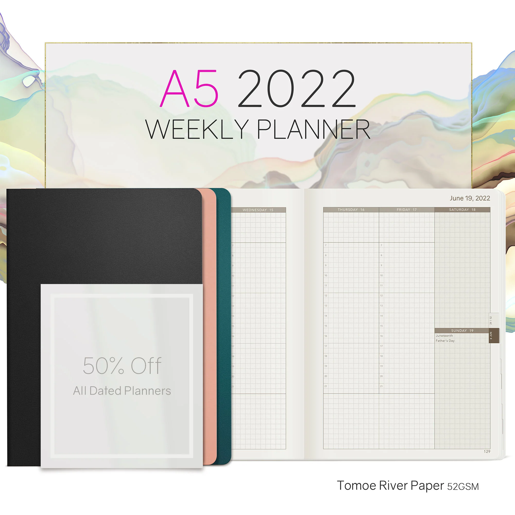2022 A5 Weekly Planner | Core | Stacked Weekends - Image 23