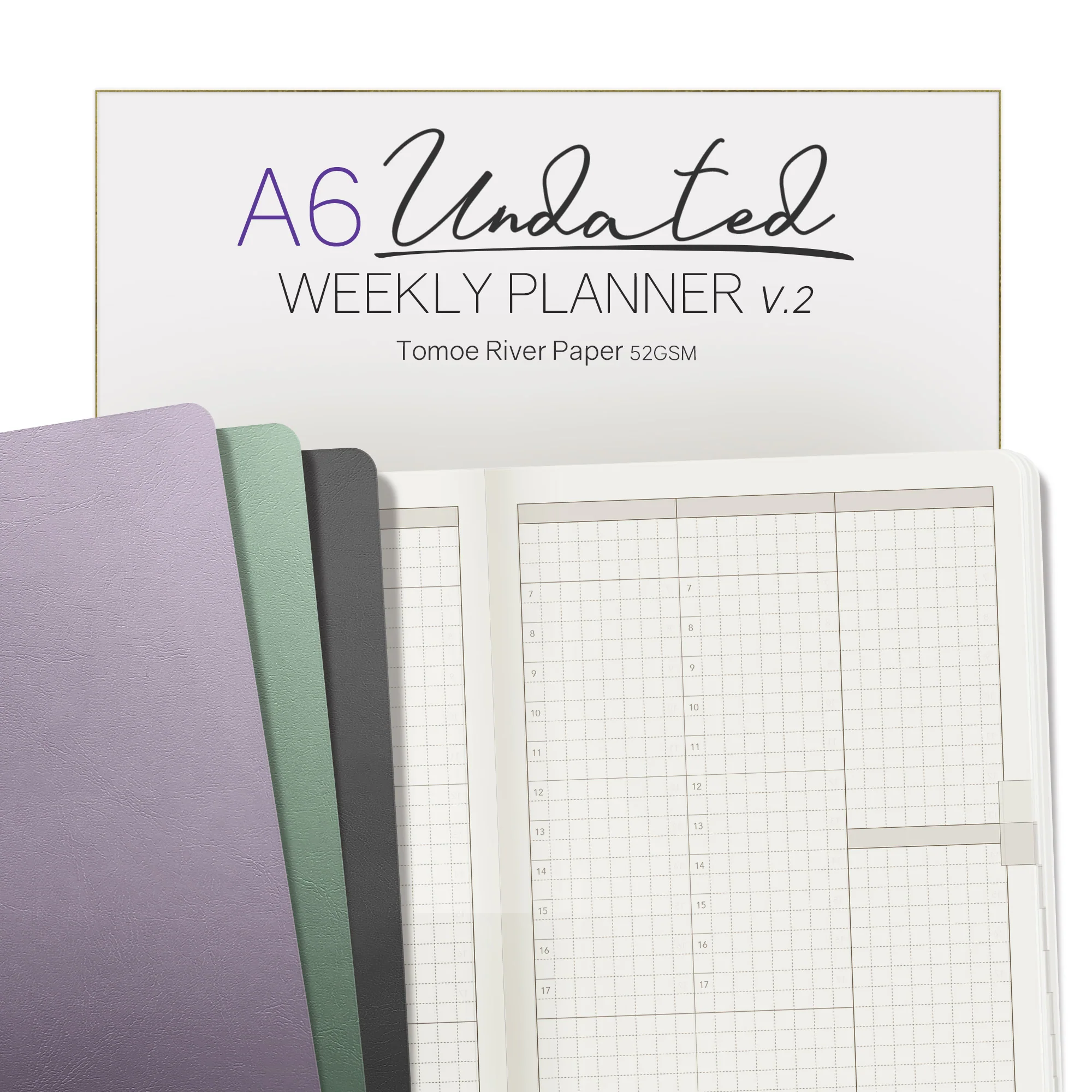 A6 Undated Weekly Planner v.2 | Core | Stacked Weekends - Image 13