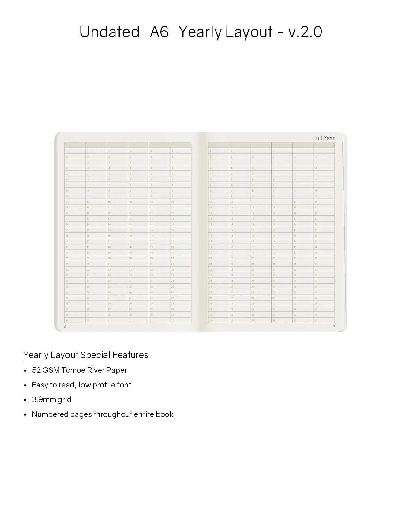 A6 Undated Weekly Planner v.2 | Core | Stacked Weekends - Image 3