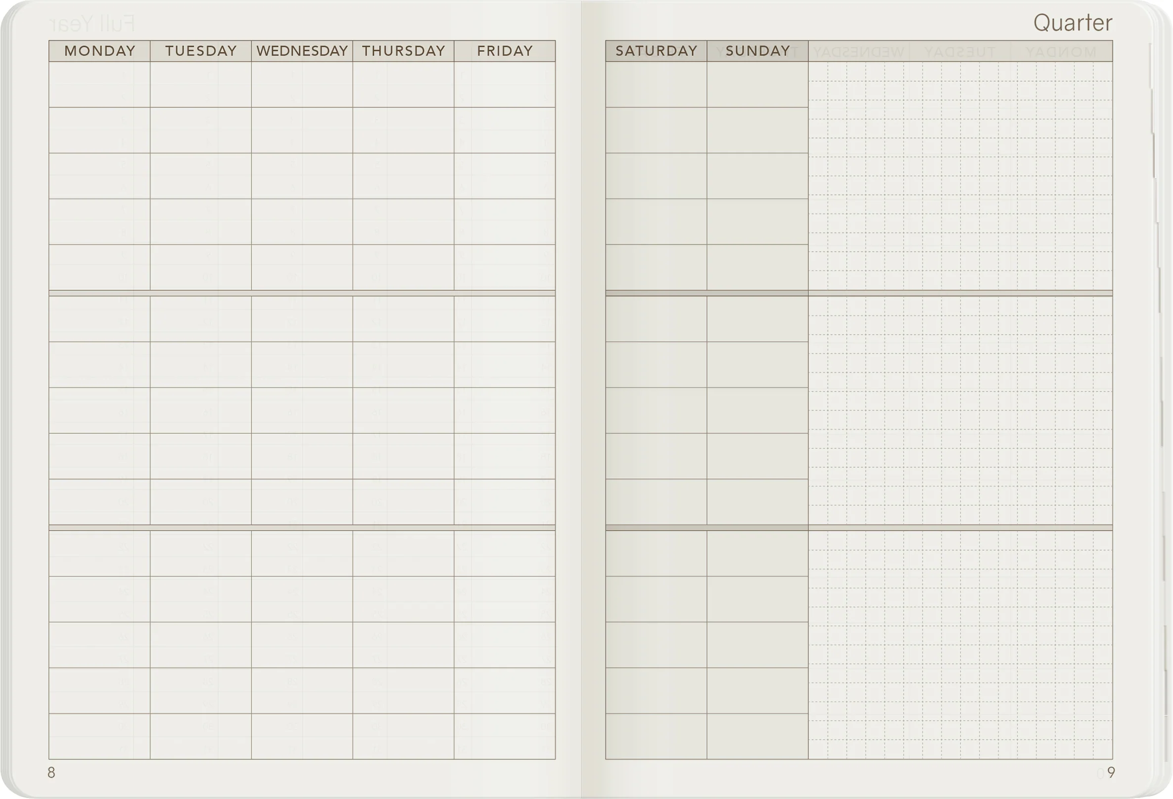 A6 Undated Weekly Planner v.1 | Core | Stacked Weekends - Image 14