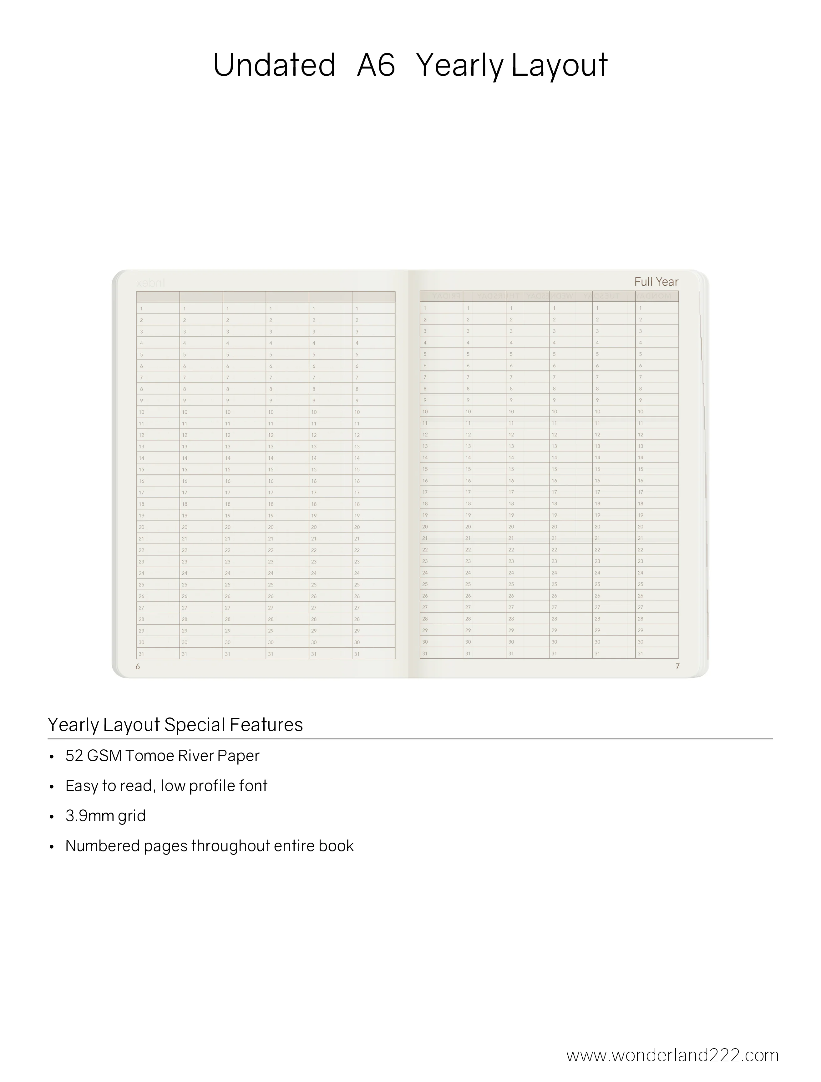 A6 Undated Weekly Planner v.1 | Core | Stacked Weekends - Image 3