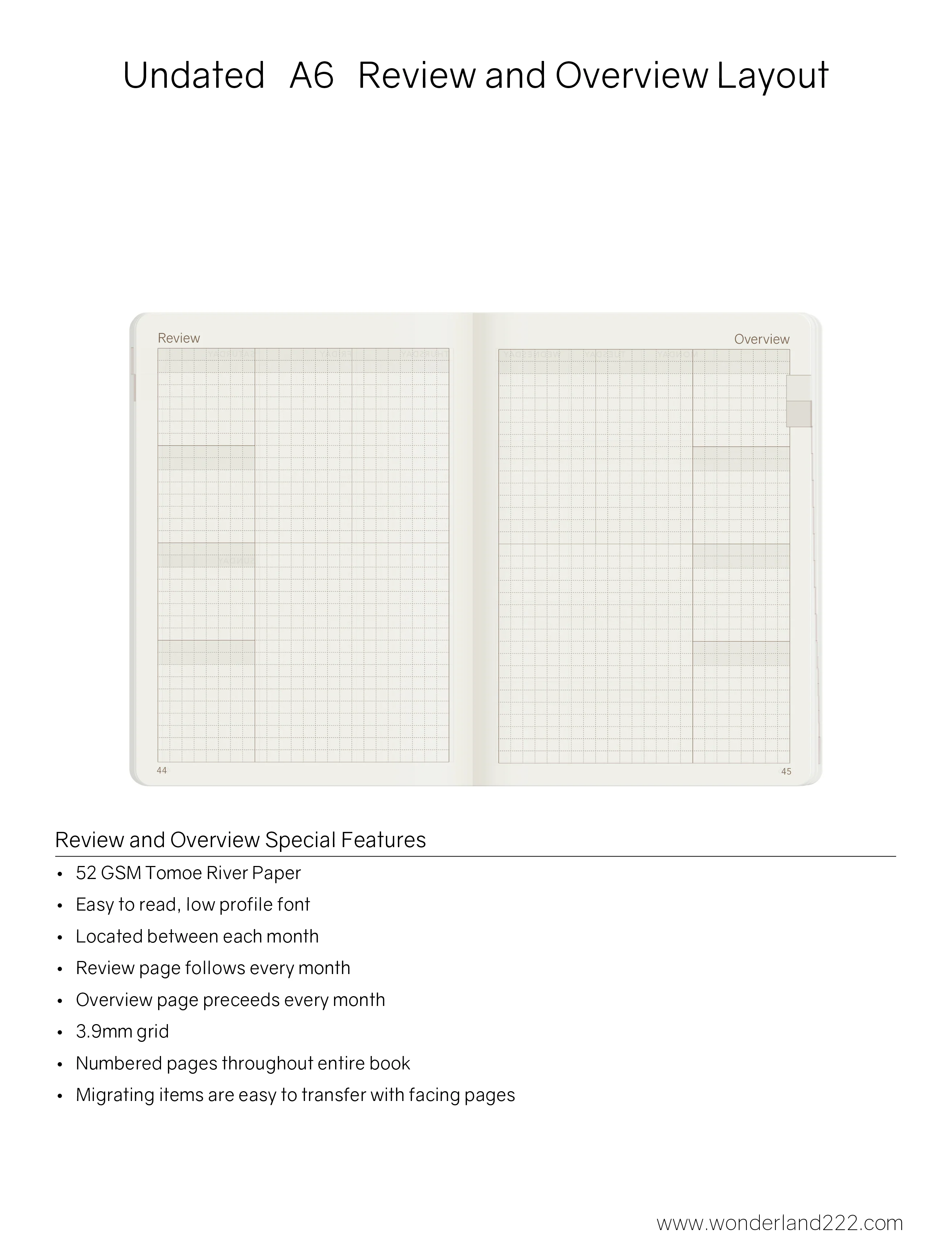 A6 Undated Weekly Planner v.1 | Core | Stacked Weekends - Image 8