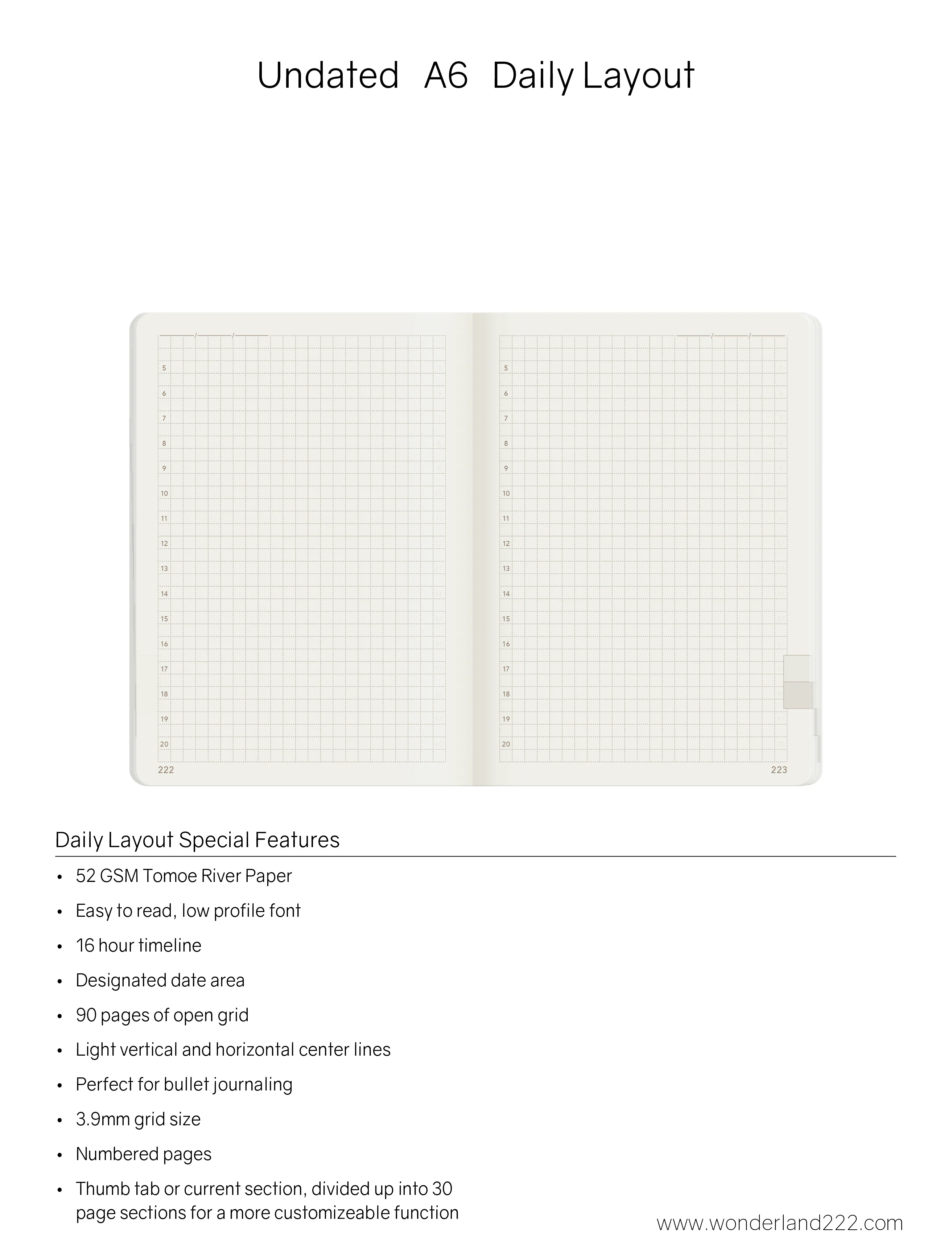 A6 Undated Weekly Planner v.1 | Core | Stacked Weekends - Image 9