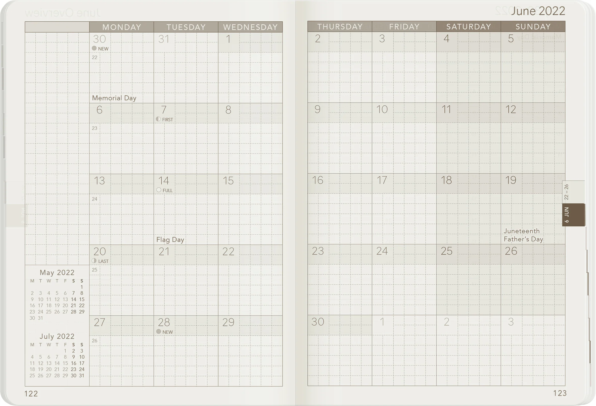 2022 A6 Weekly Planner | Core | Stacked Weekends - Image 22