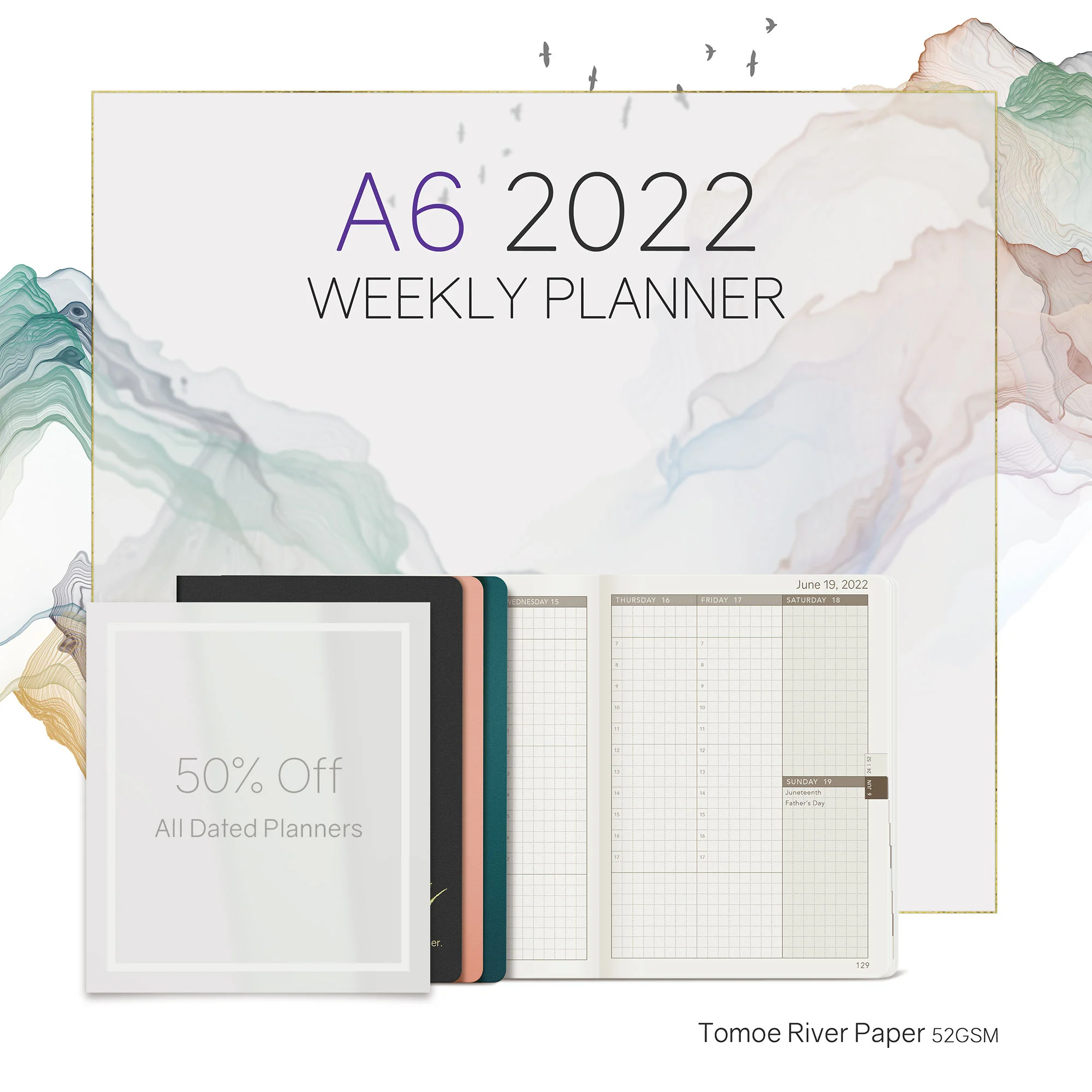 2022 A6 Weekly Planner | Core | Stacked Weekends - Image 26