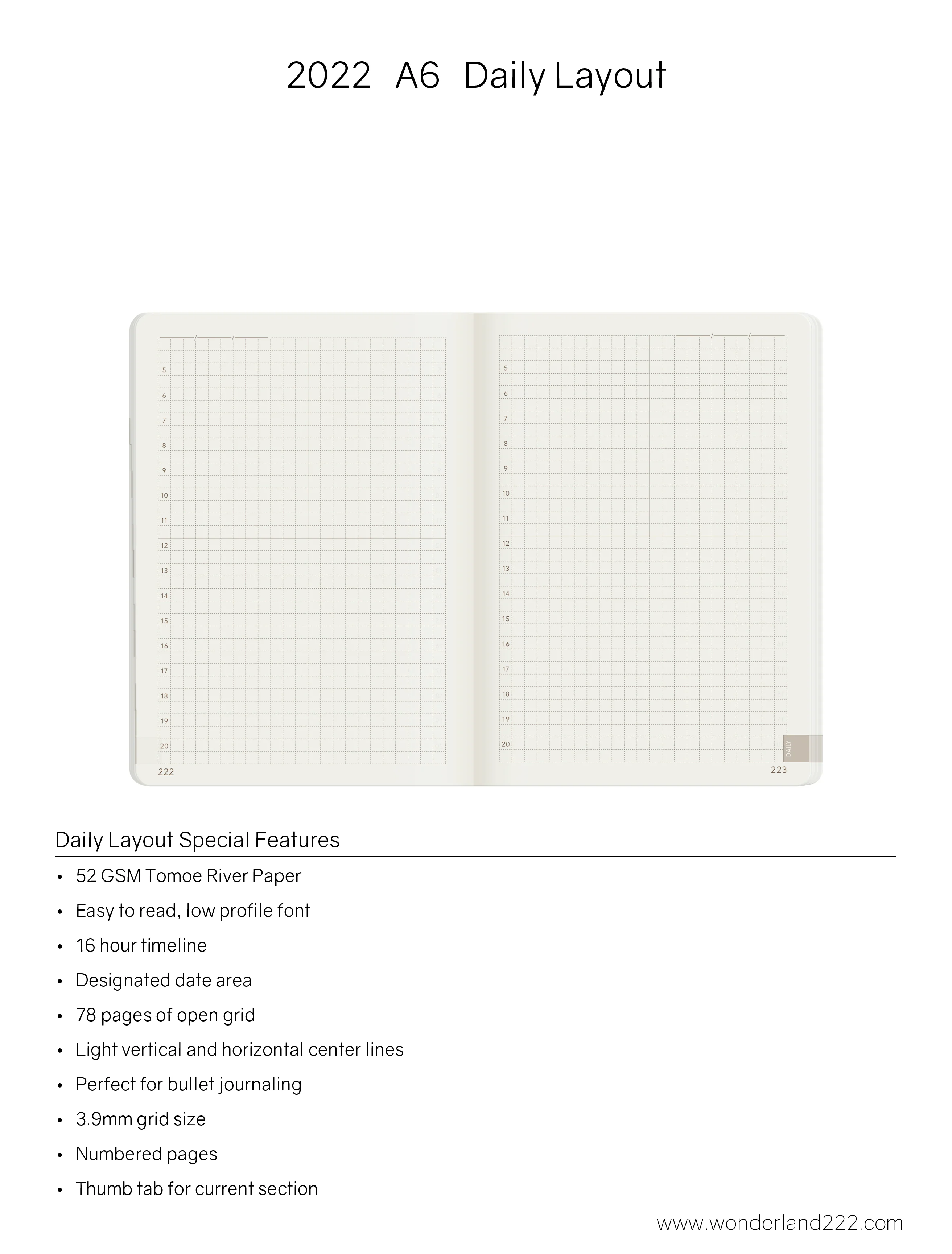 2022 A6 Weekly Planner | Core | Stacked Weekends - Image 8