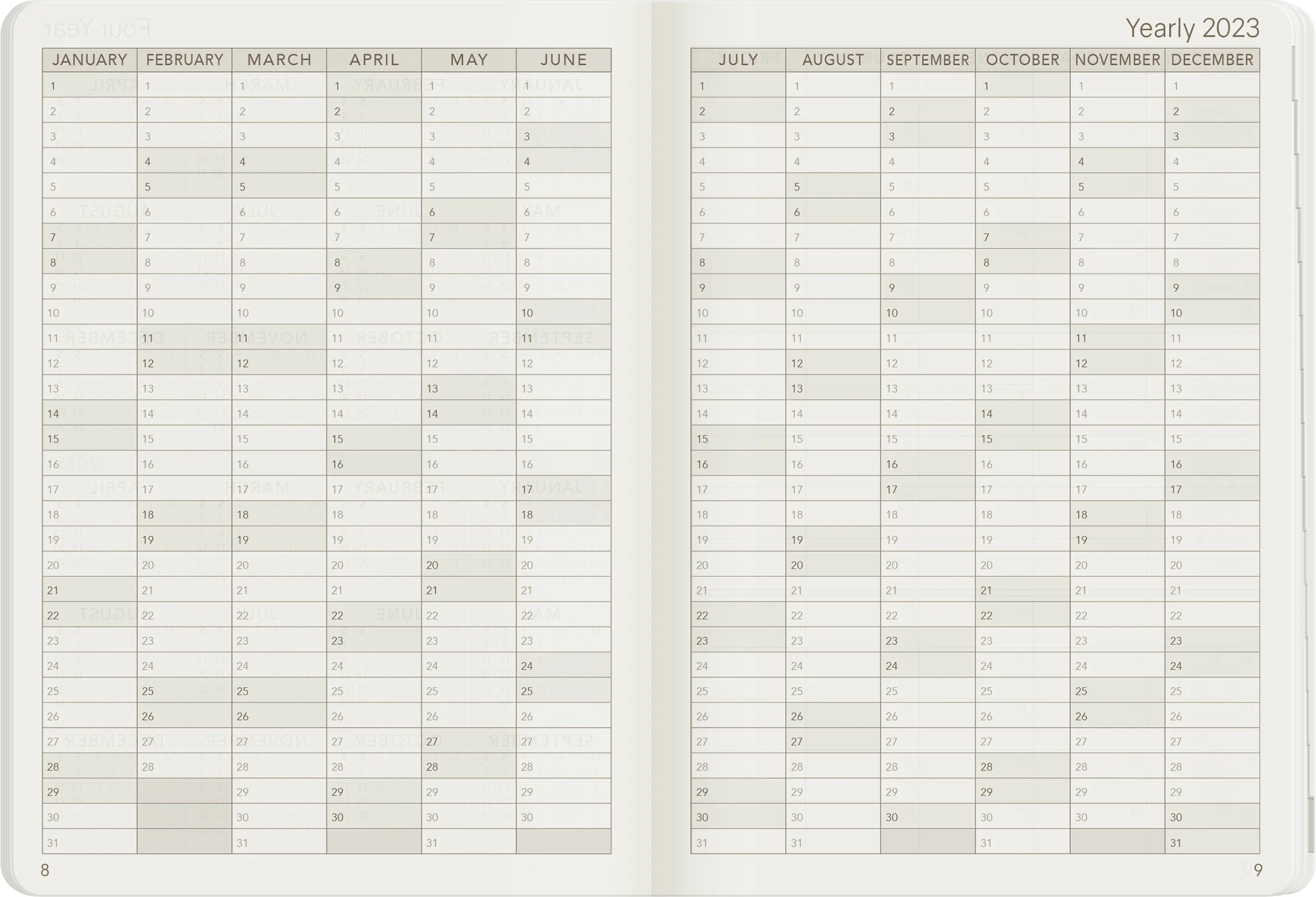 2023 A6 Weekly Planner | 52gsm Tomoe River Paper | Core | Stacked Weekends - Image 16