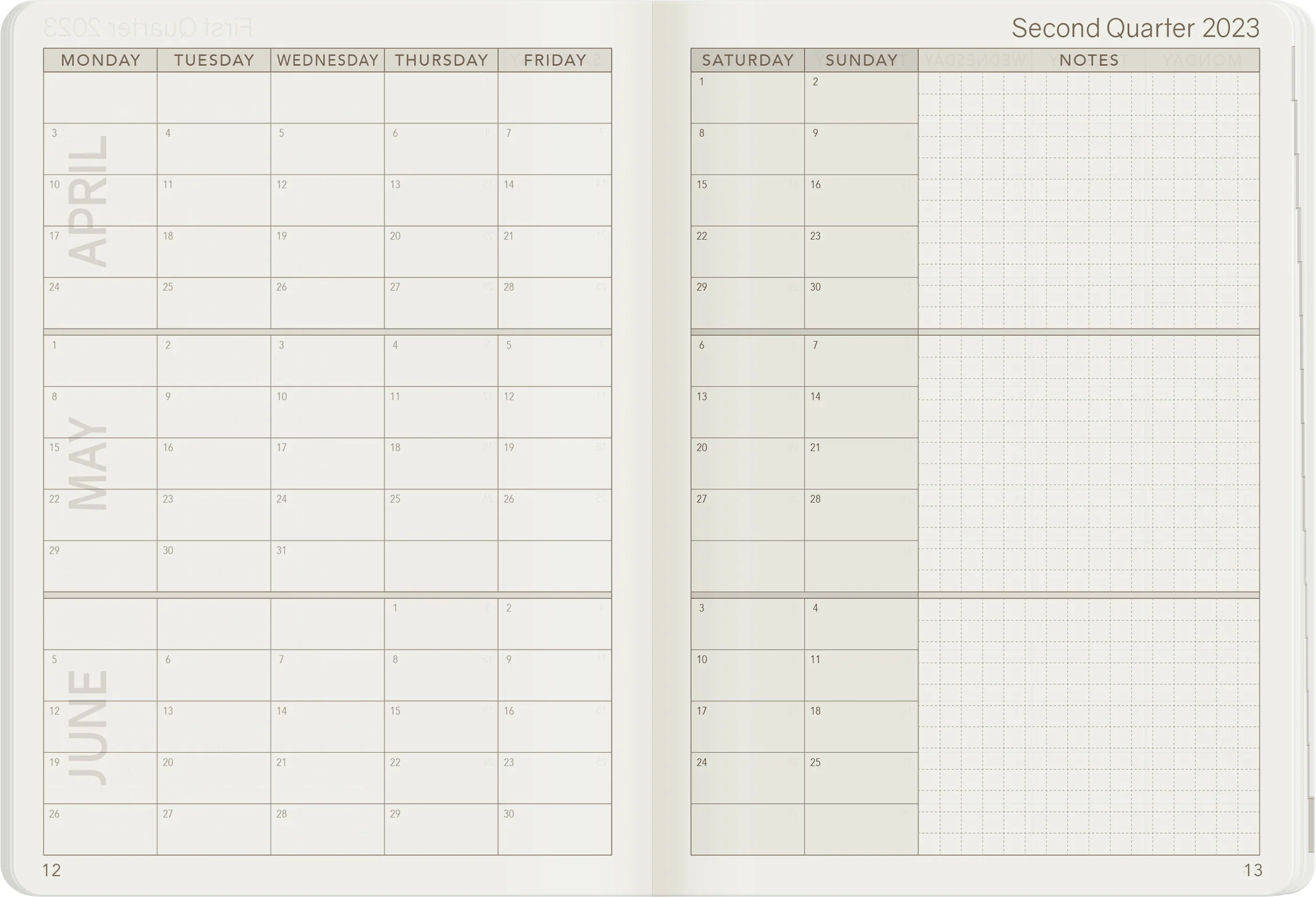 2023 A6 Weekly Planner | 52gsm Tomoe River Paper | Core | Stacked Weekends - Image 17