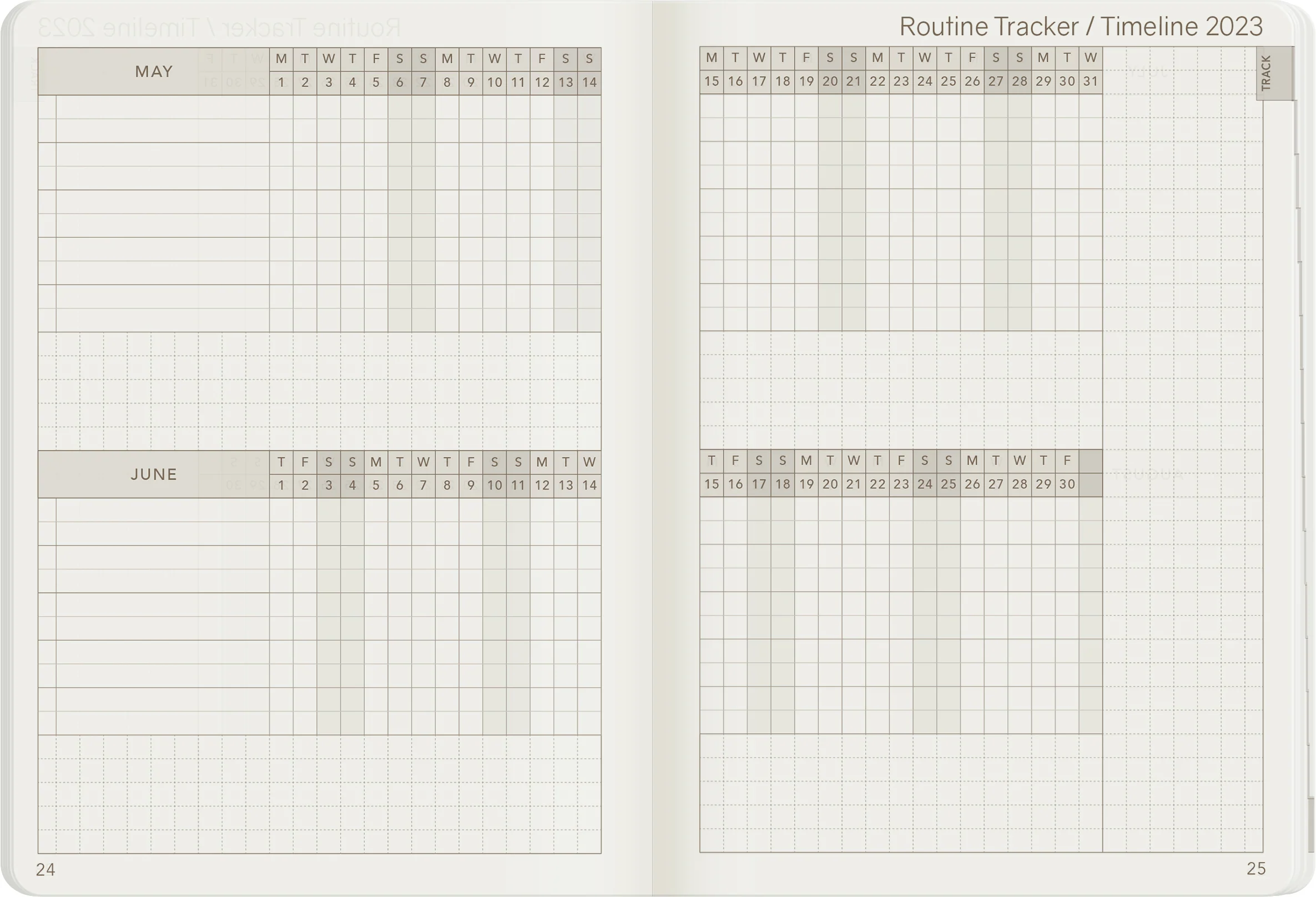 2023 A6 Weekly Planner | 52gsm Tomoe River Paper | Core | Stacked Weekends - Image 18