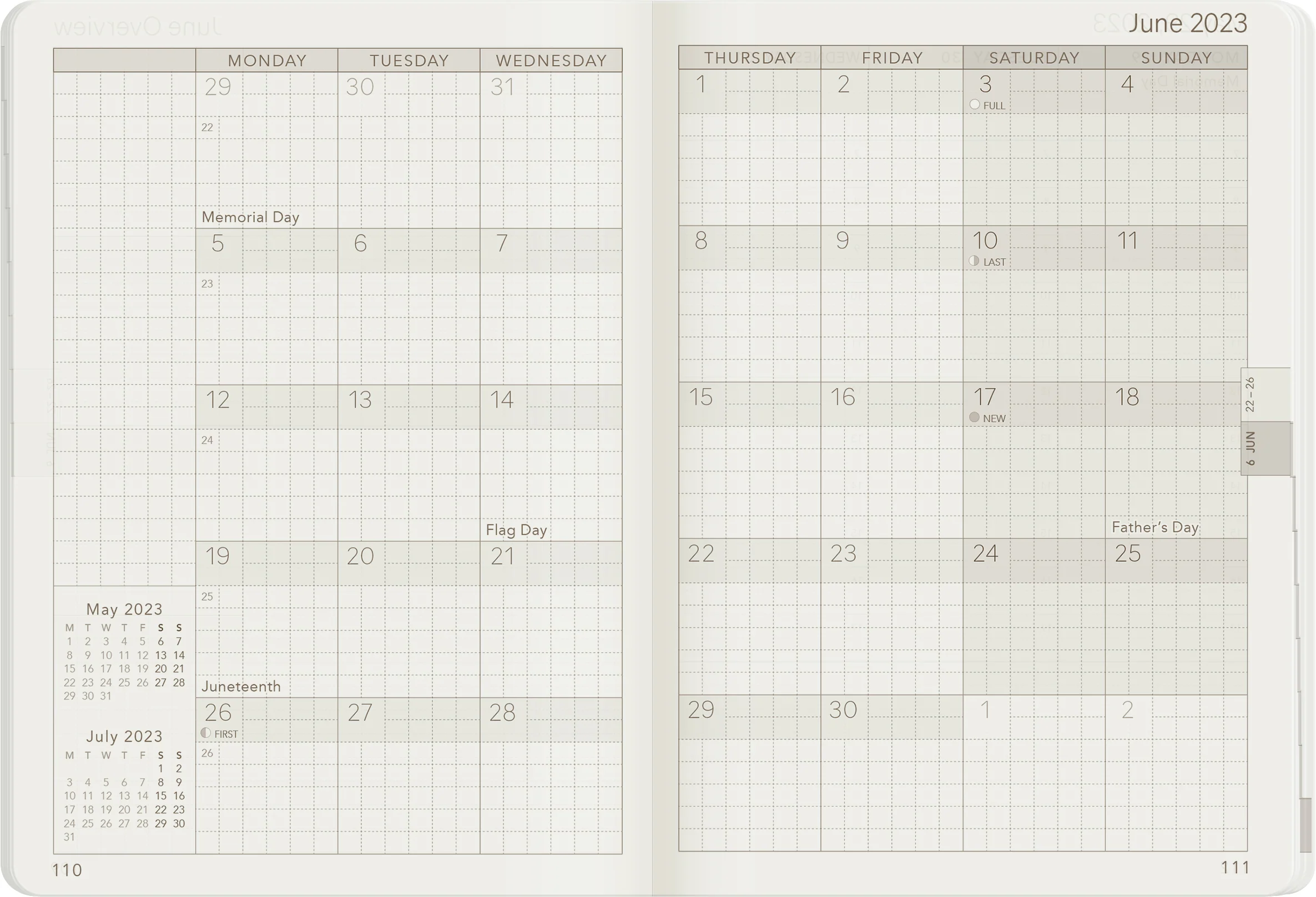 2023 A6 Weekly Planner | 52gsm Tomoe River Paper | Core | Stacked Weekends - Image 20