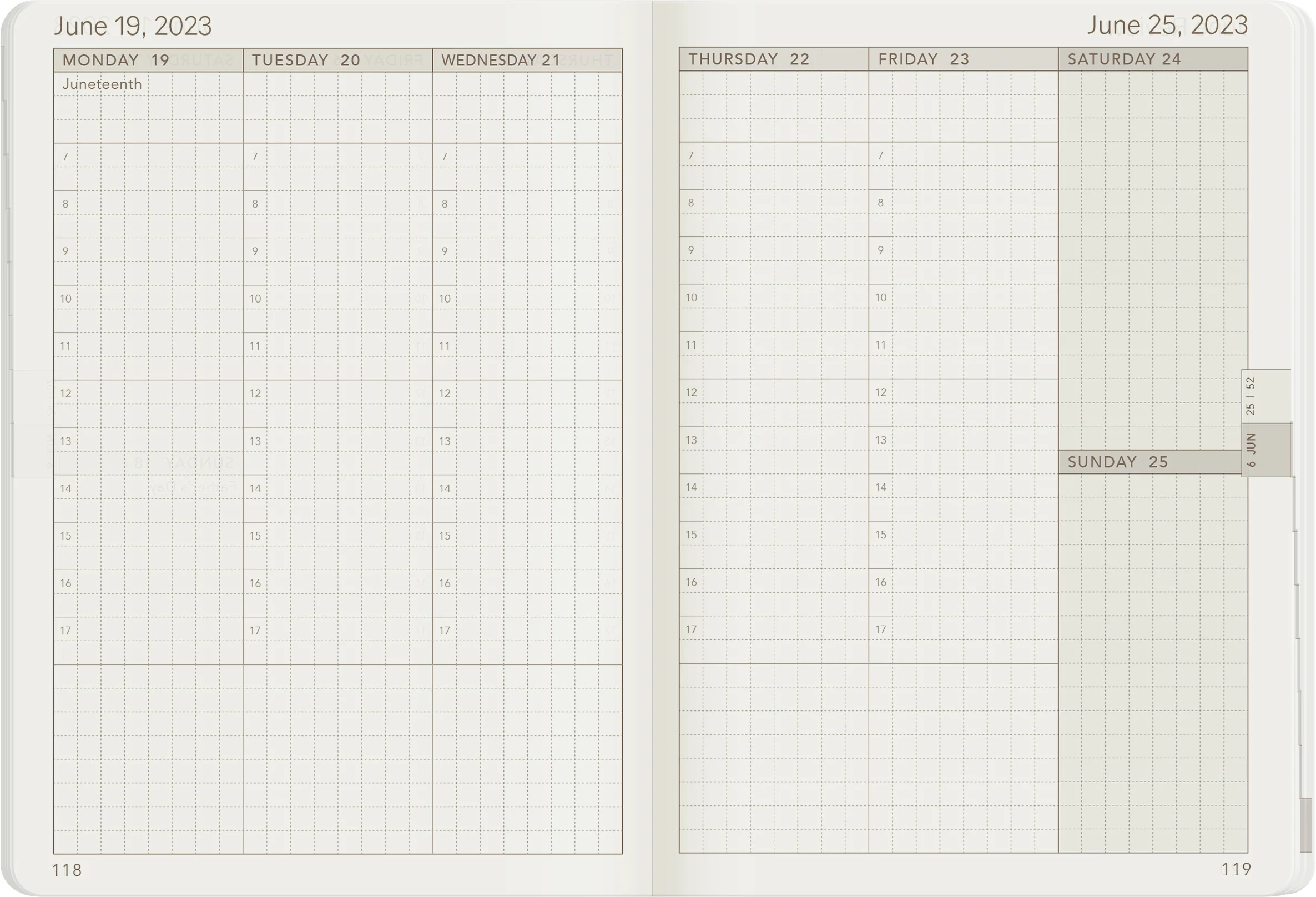 2023 A6 Weekly Planner | 52gsm Tomoe River Paper | Core | Stacked Weekends - Image 21