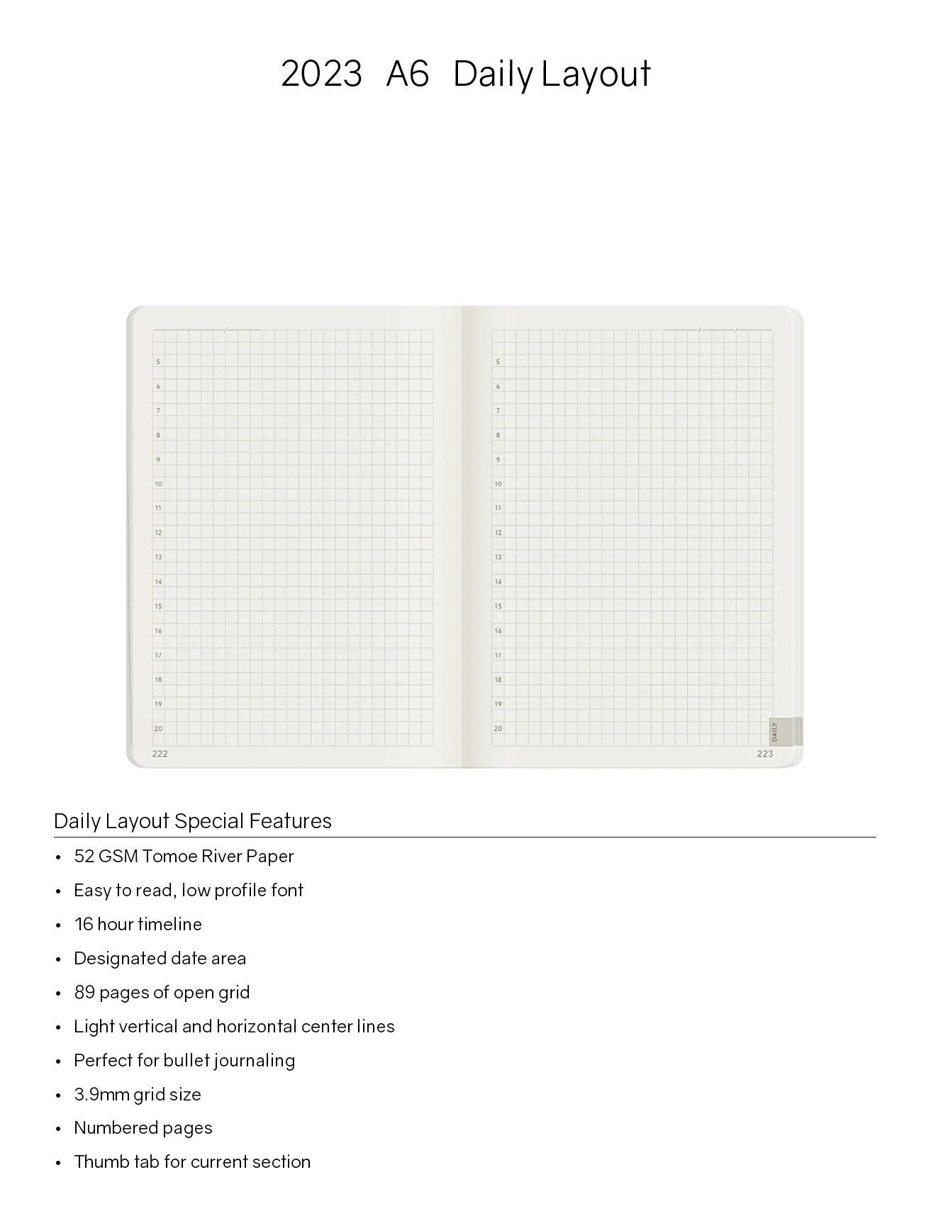 2023 A6 Weekly Planner | 52gsm Tomoe River Paper | Core | Stacked Weekends - Image 9