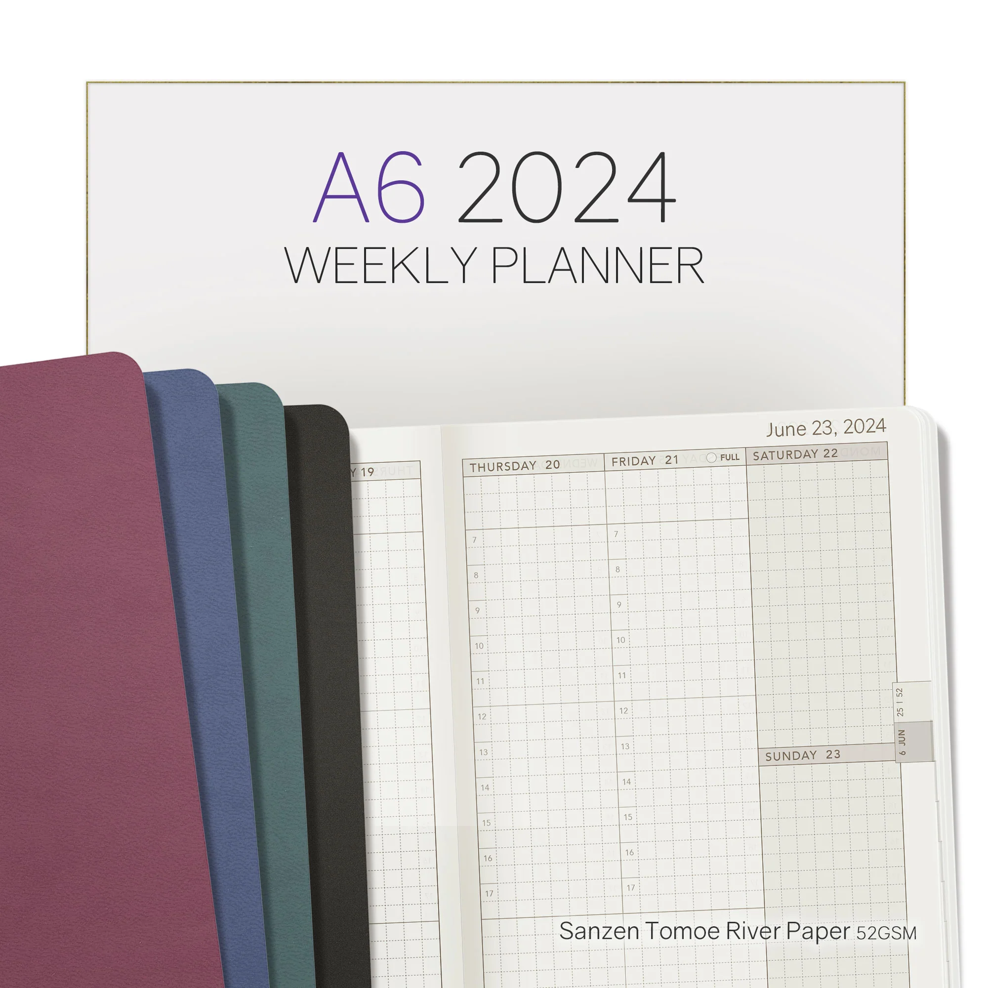 2024 A6 Weekly Planner | Core | Stacked Weekends - Image 15