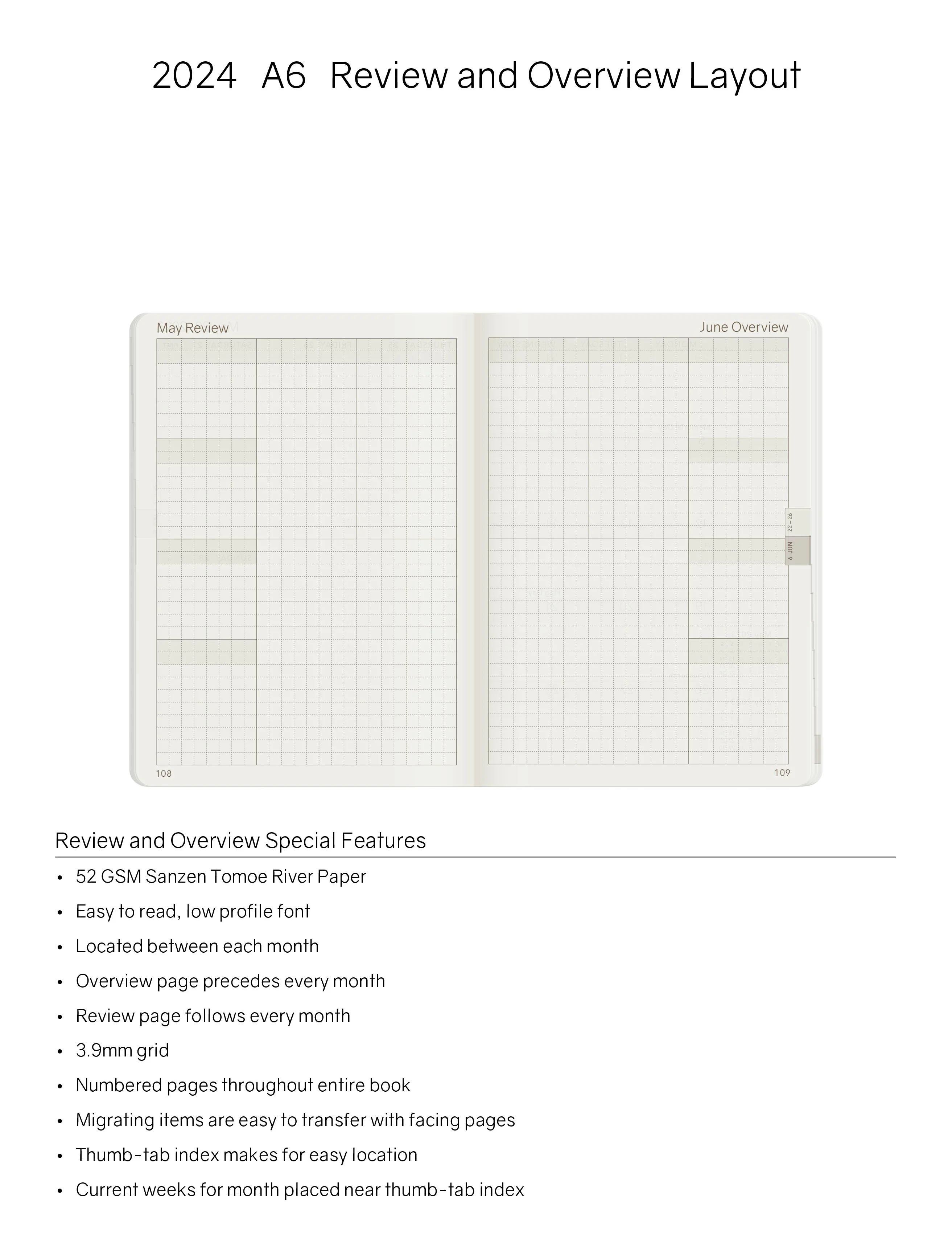 2024 A6 Weekly Planner | Core | Stacked Weekends - Image 7