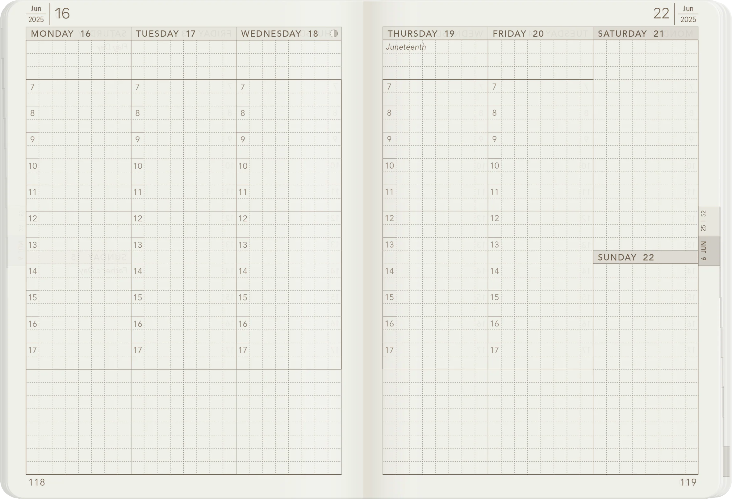 2025 A6 Weekly Planner | Core | Stacked Weekends - Image 3