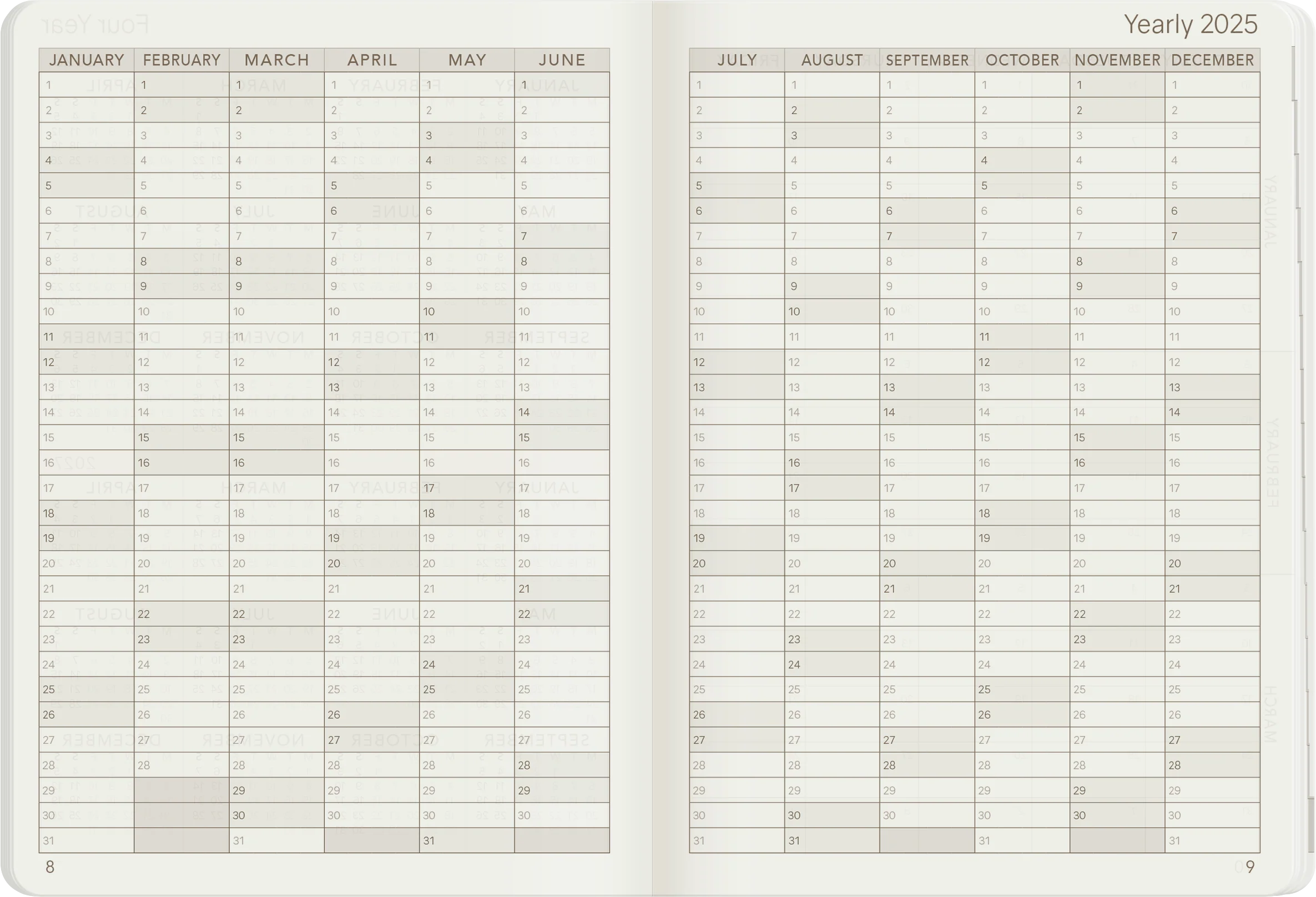 2025 A6 Weekly Planner | Core | Stacked Weekends - Image 7