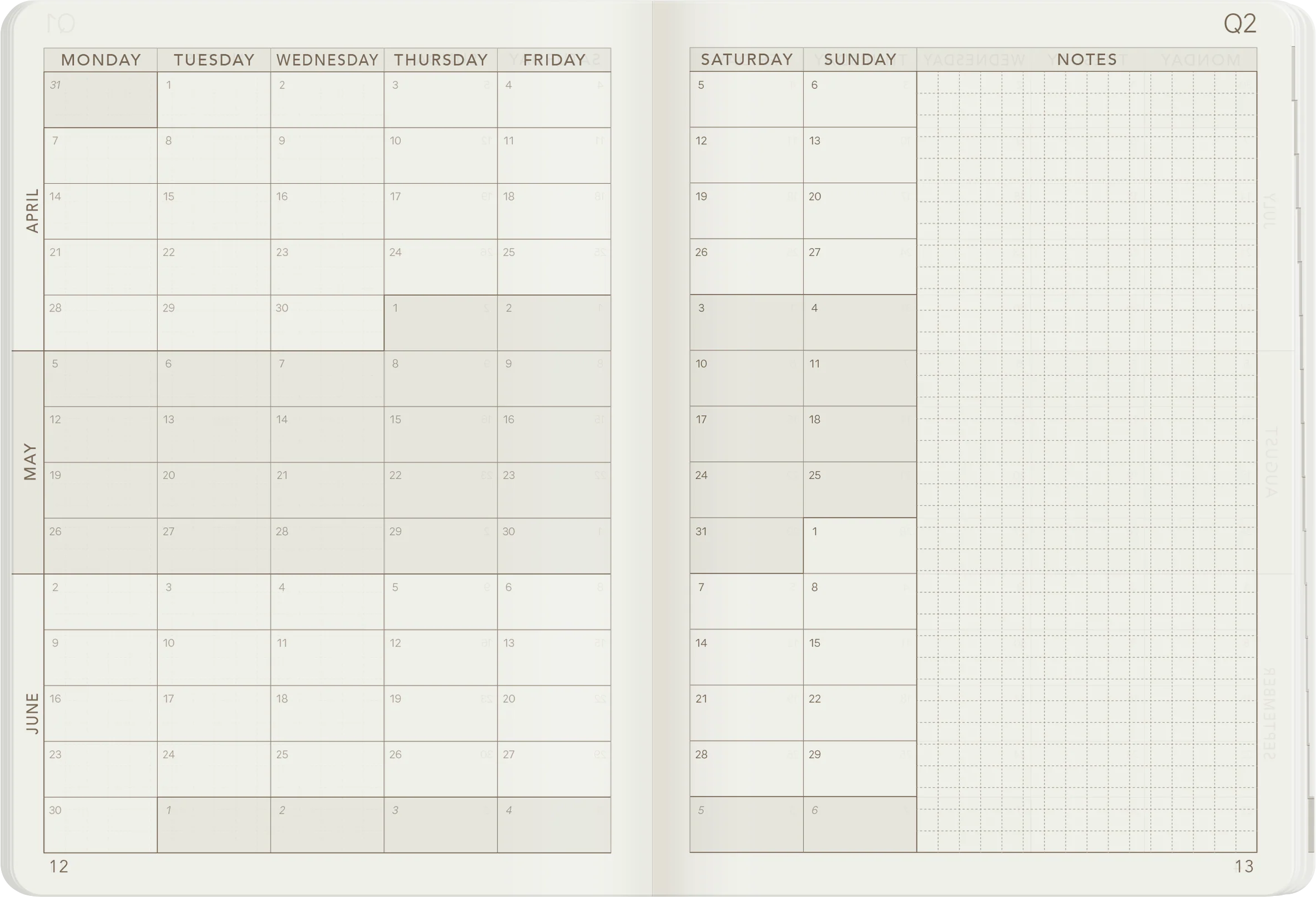 2025 A6 Weekly Planner | Core | Stacked Weekends - Image 8