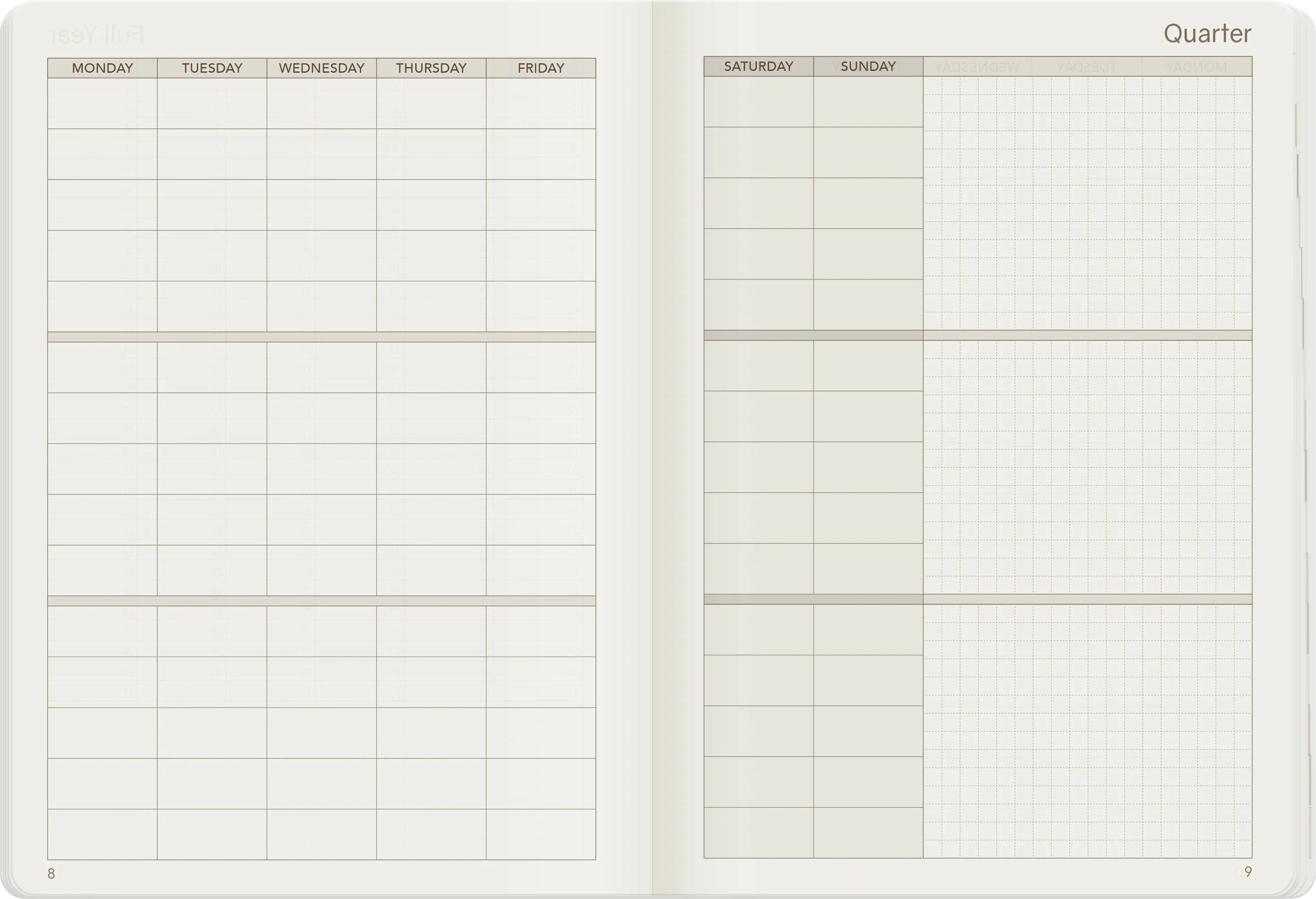 B6 Undated Weekly Planner v.1 | Core | Stacked Weekends - Image 15