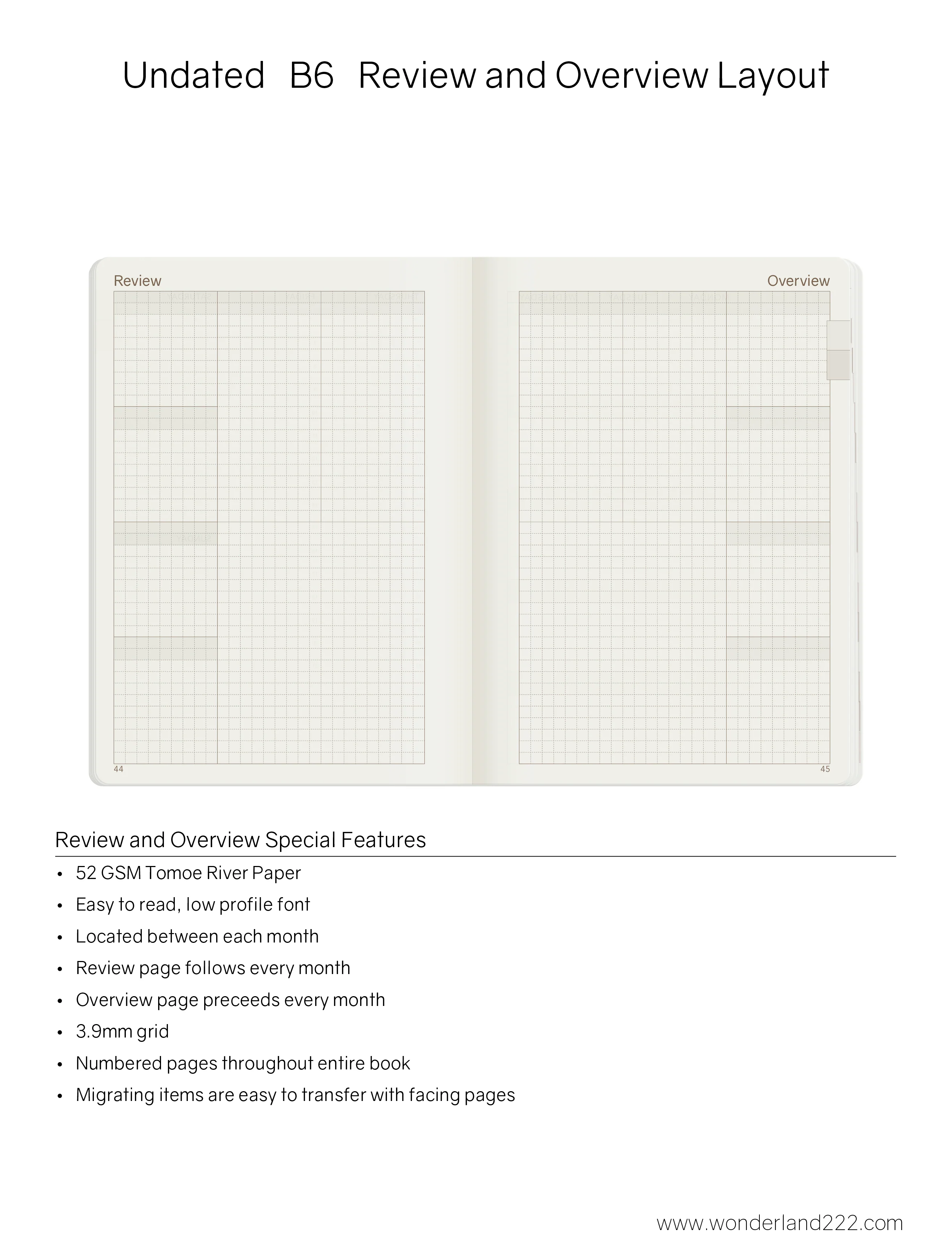 B6 Undated Weekly Planner v.1 | Core | Stacked Weekends - Image 8