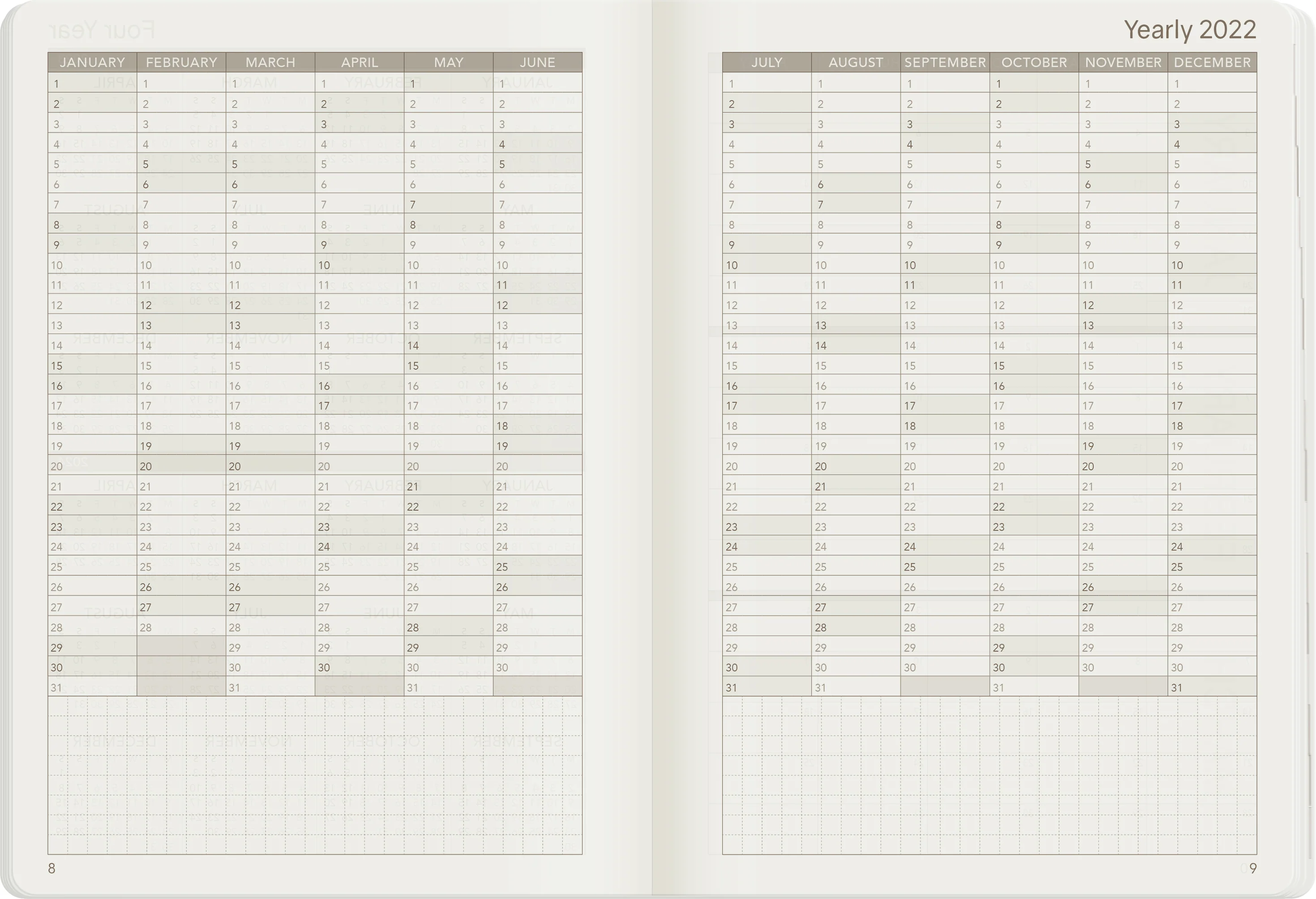 2022 B6 Weekly Planner | Core | Stacked Weekends - Image 15