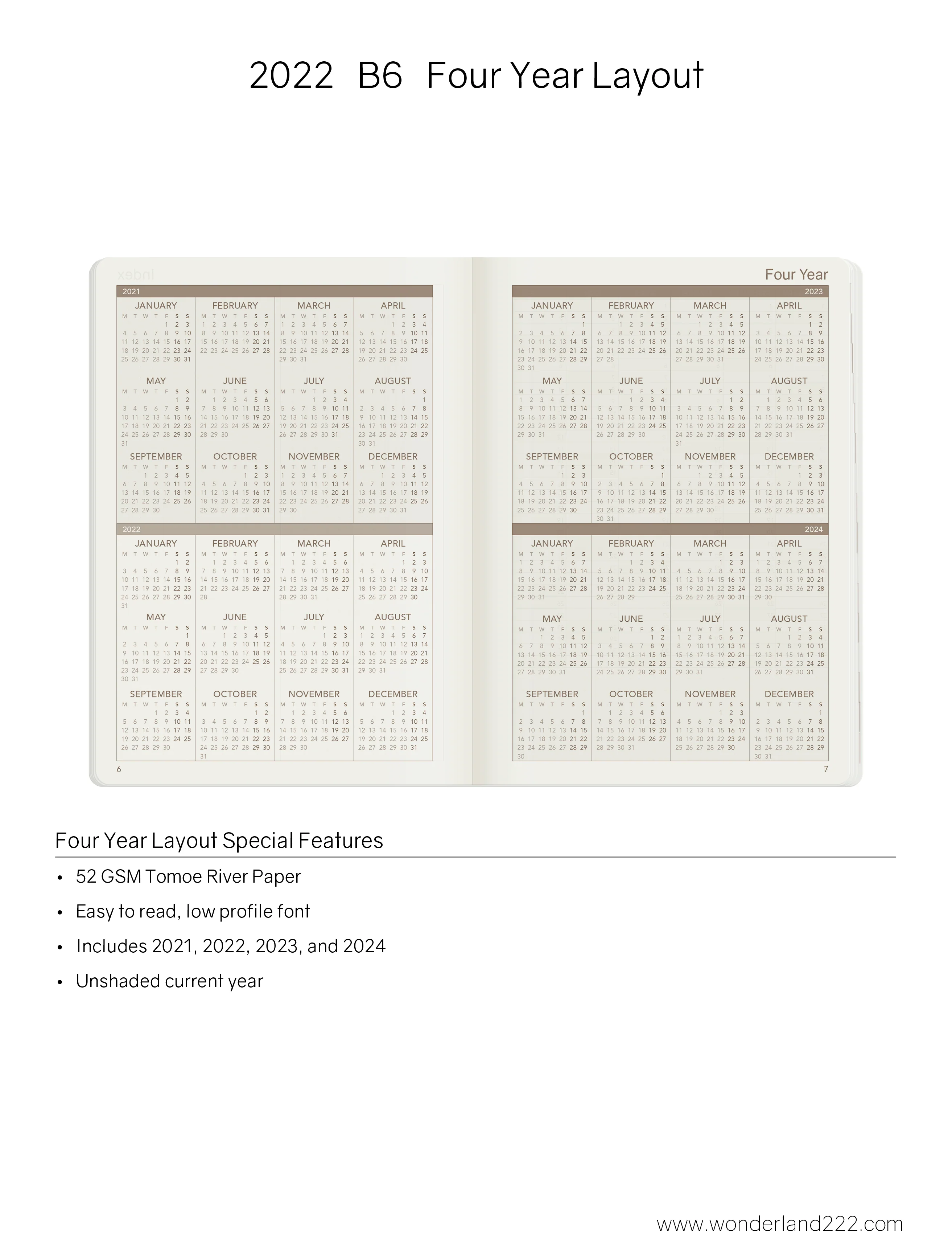2022 B6 Weekly Planner | Core | Stacked Weekends - Image 3