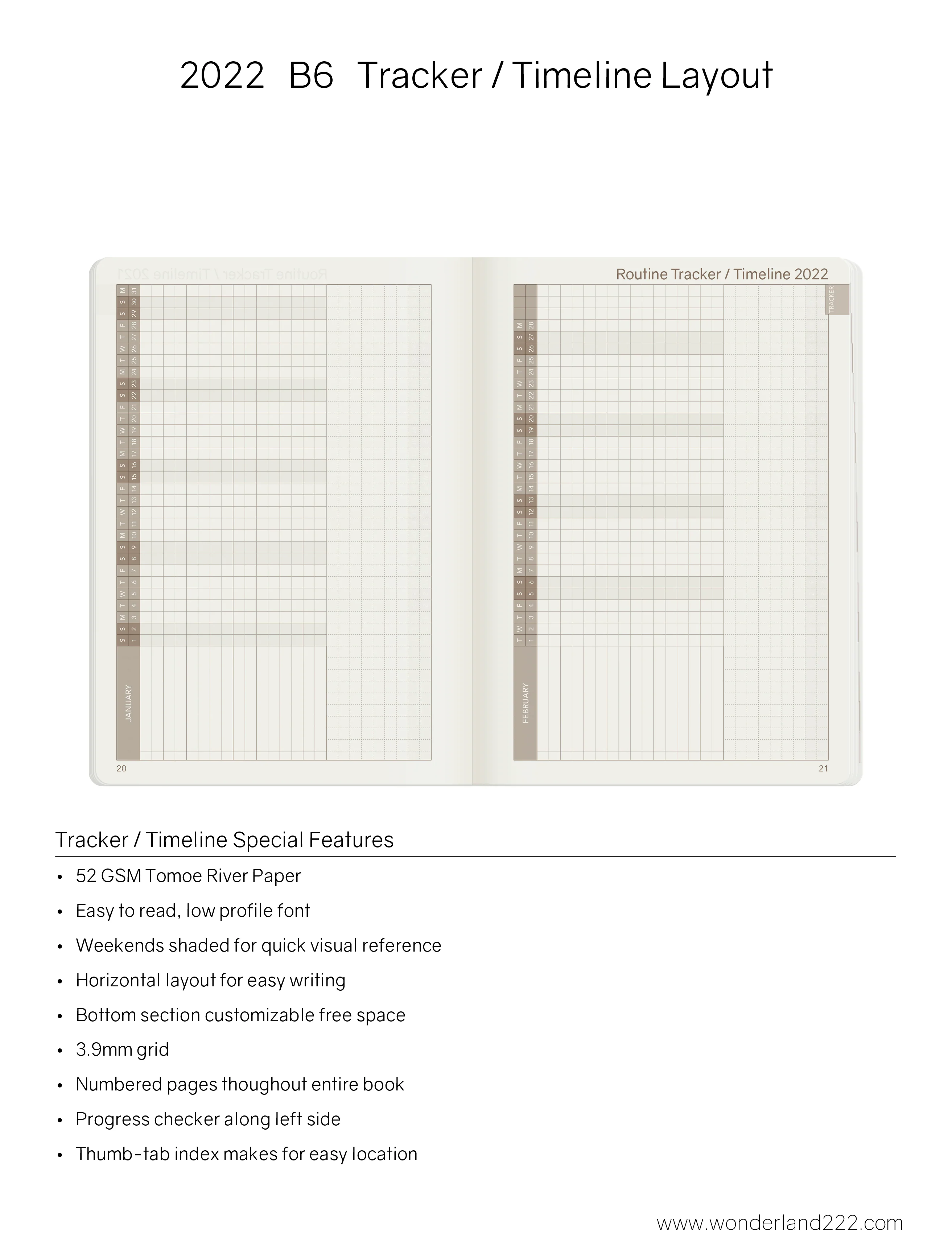 2022 B6 Weekly Planner | Core | Stacked Weekends - Image 6