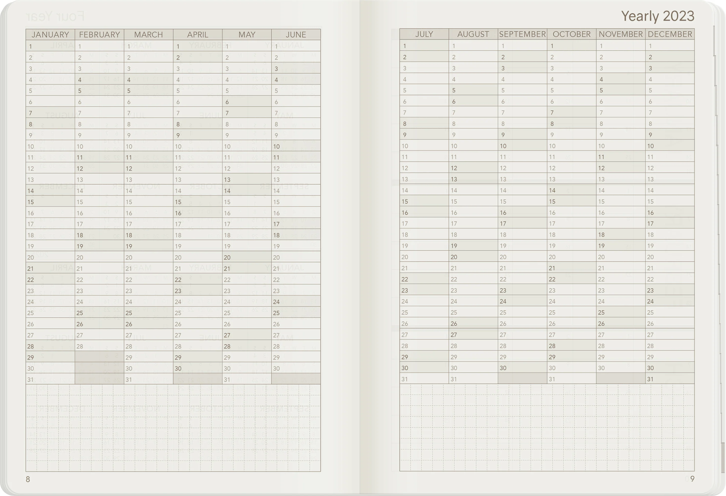 2023 B6 Weekly Planner | 52gsm Tomoe River Paper | Core | Stacked Weekends - Image 17