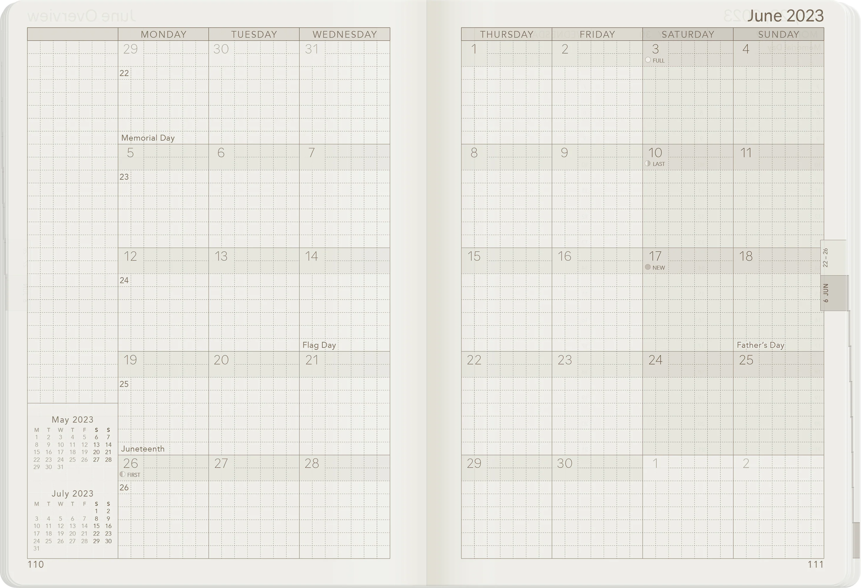 2023 B6 Weekly Planner | 52gsm Tomoe River Paper | Core | Stacked Weekends - Image 21