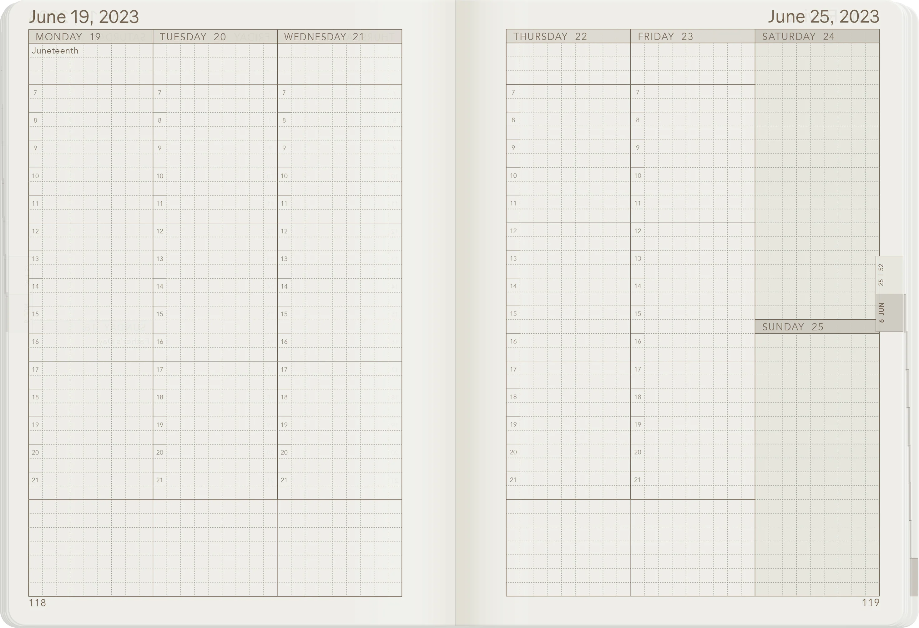 2023 B6 Weekly Planner | 52gsm Tomoe River Paper | Core | Stacked Weekends - Image 22