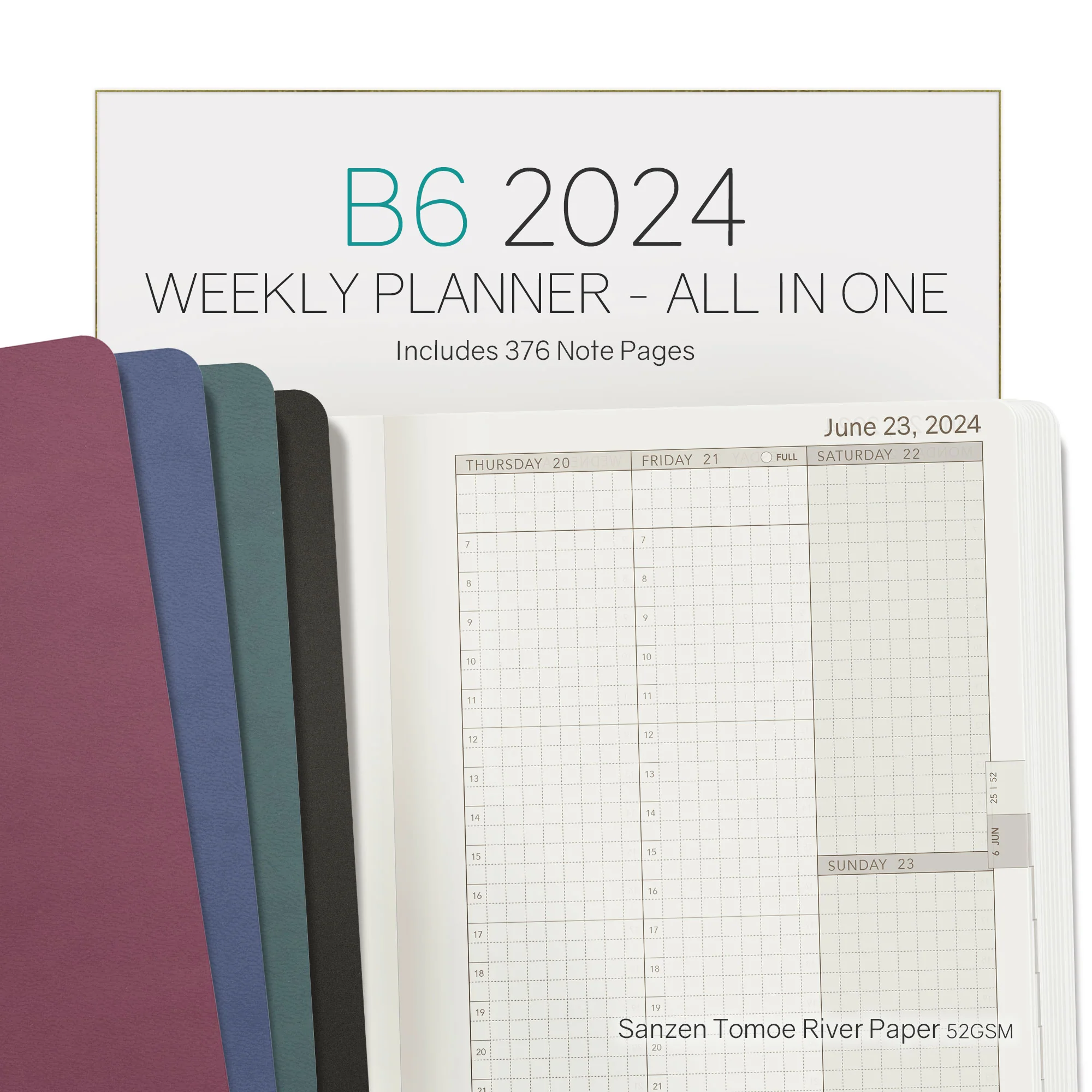 2024 B6 Weekly Planner | All-in-One | Stacked Weekends - Image 15