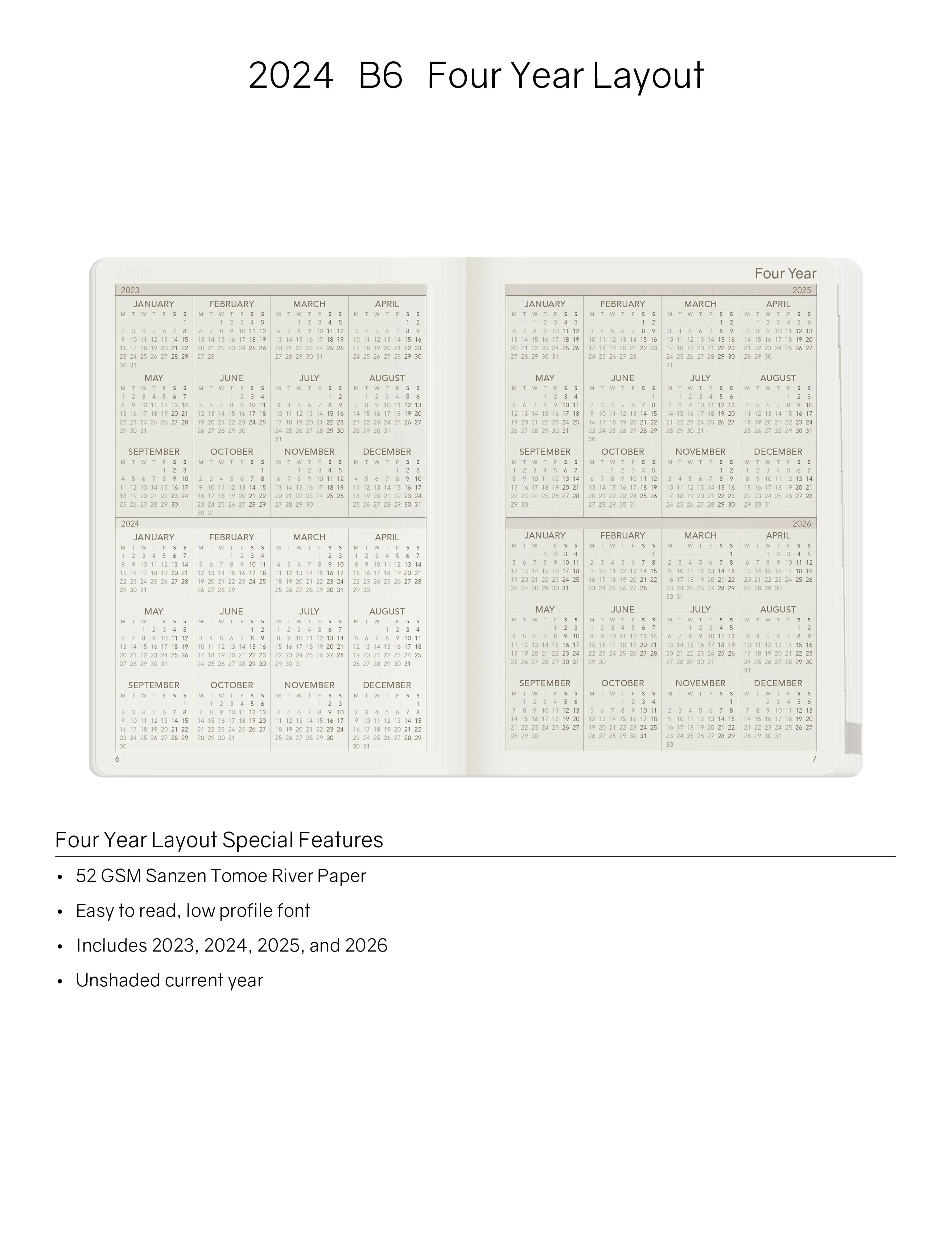 2024 B6 Weekly Planner | All-in-One | Stacked Weekends - Image 3