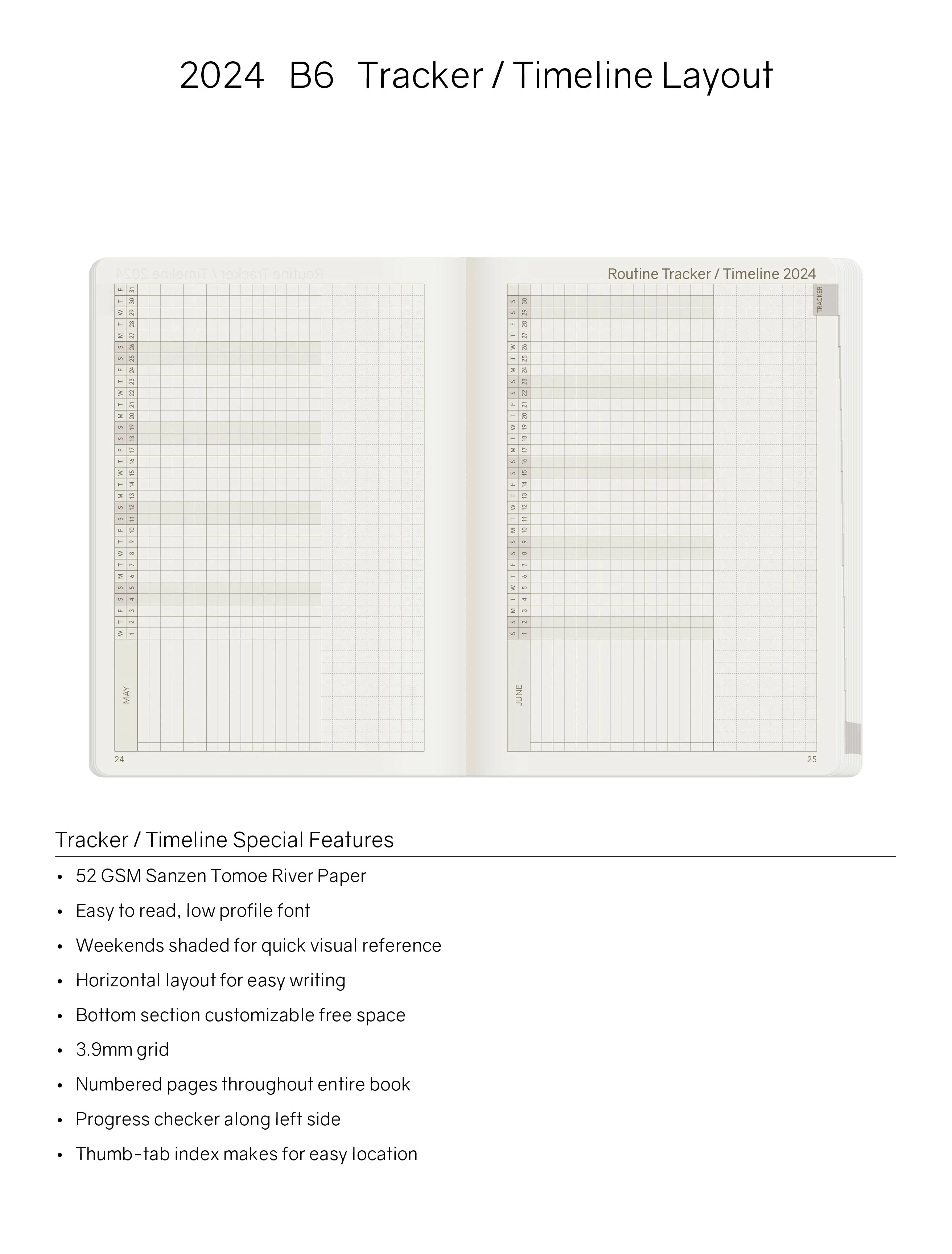 2024 B6 Weekly Planner | All-in-One | Stacked Weekends - Image 6