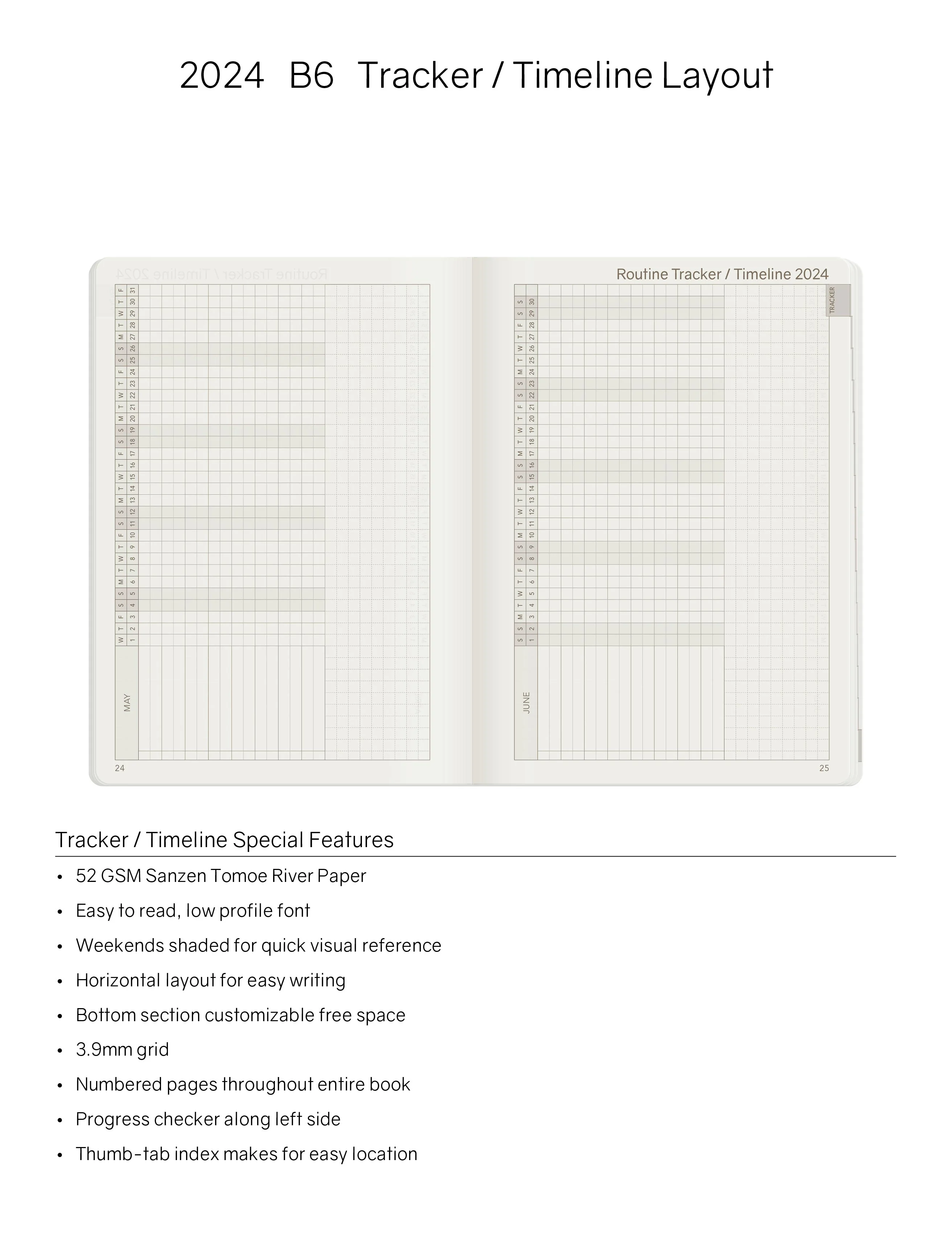 2024 B6 Weekly Planner | Core | Stacked Weekends - Image 6