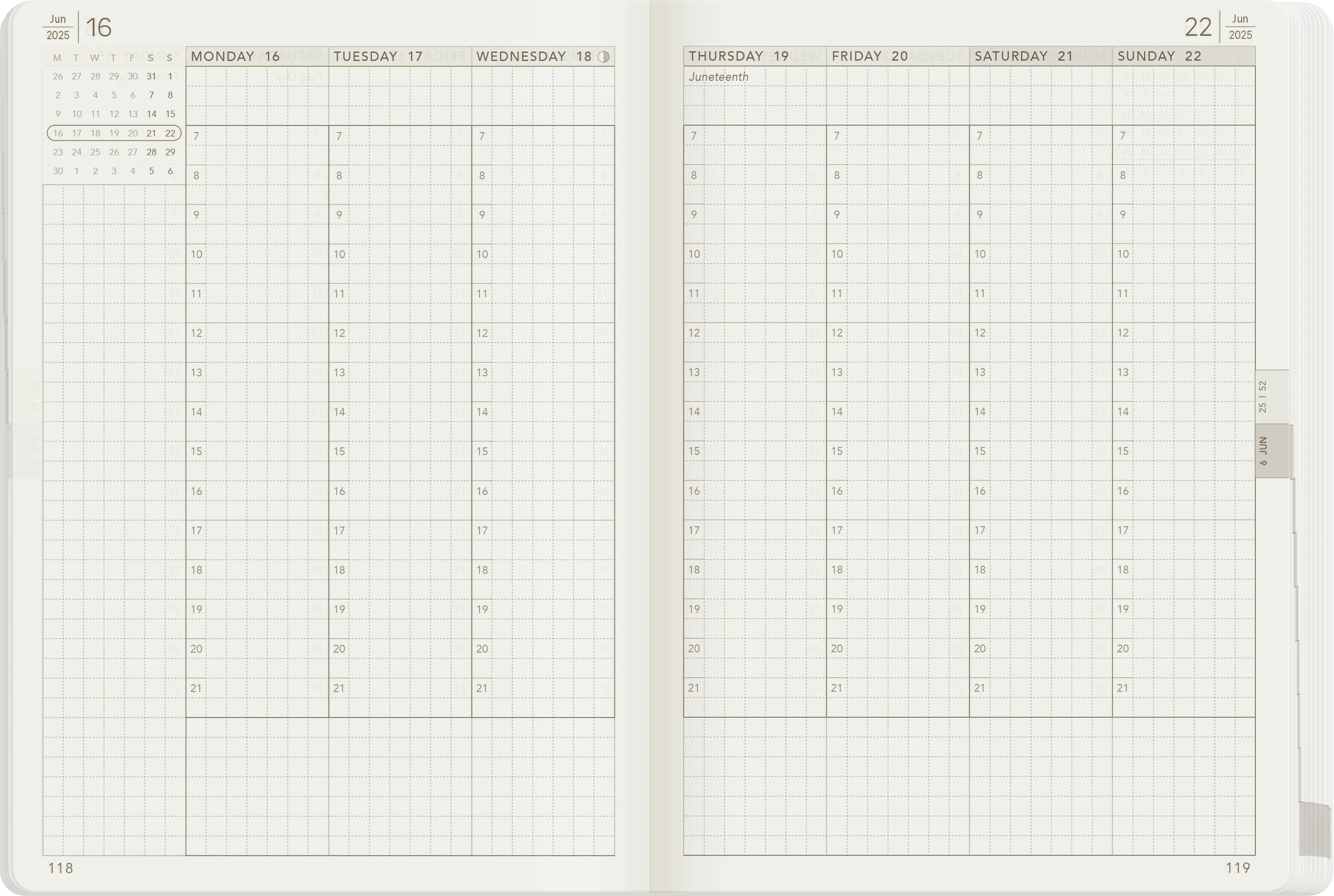 2025 B6 Weekly Planner | All-in-One | Unstacked Weekends - Image 3