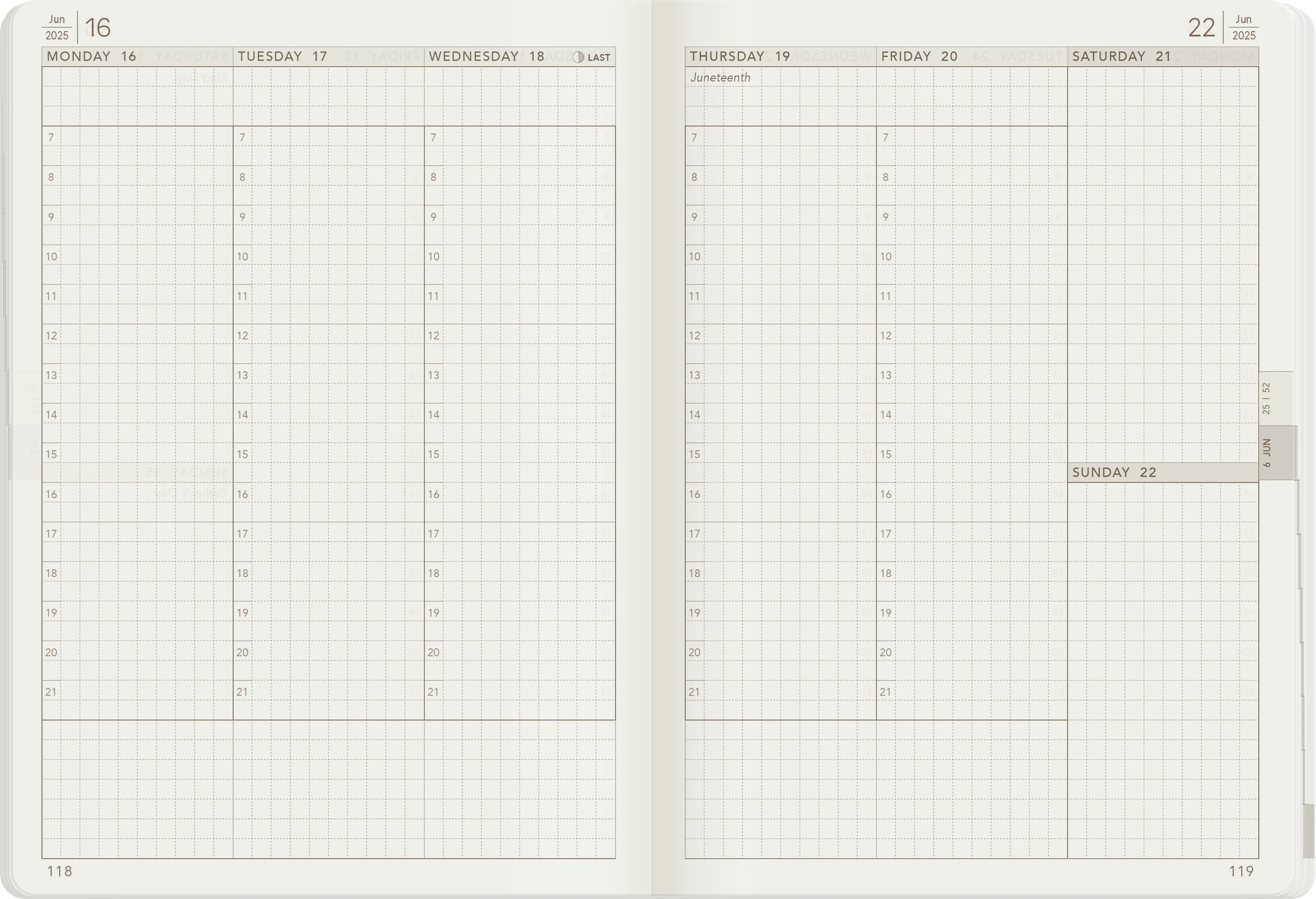 2025 B6 Weekly Planner | Core | Stacked Weekends - Image 3