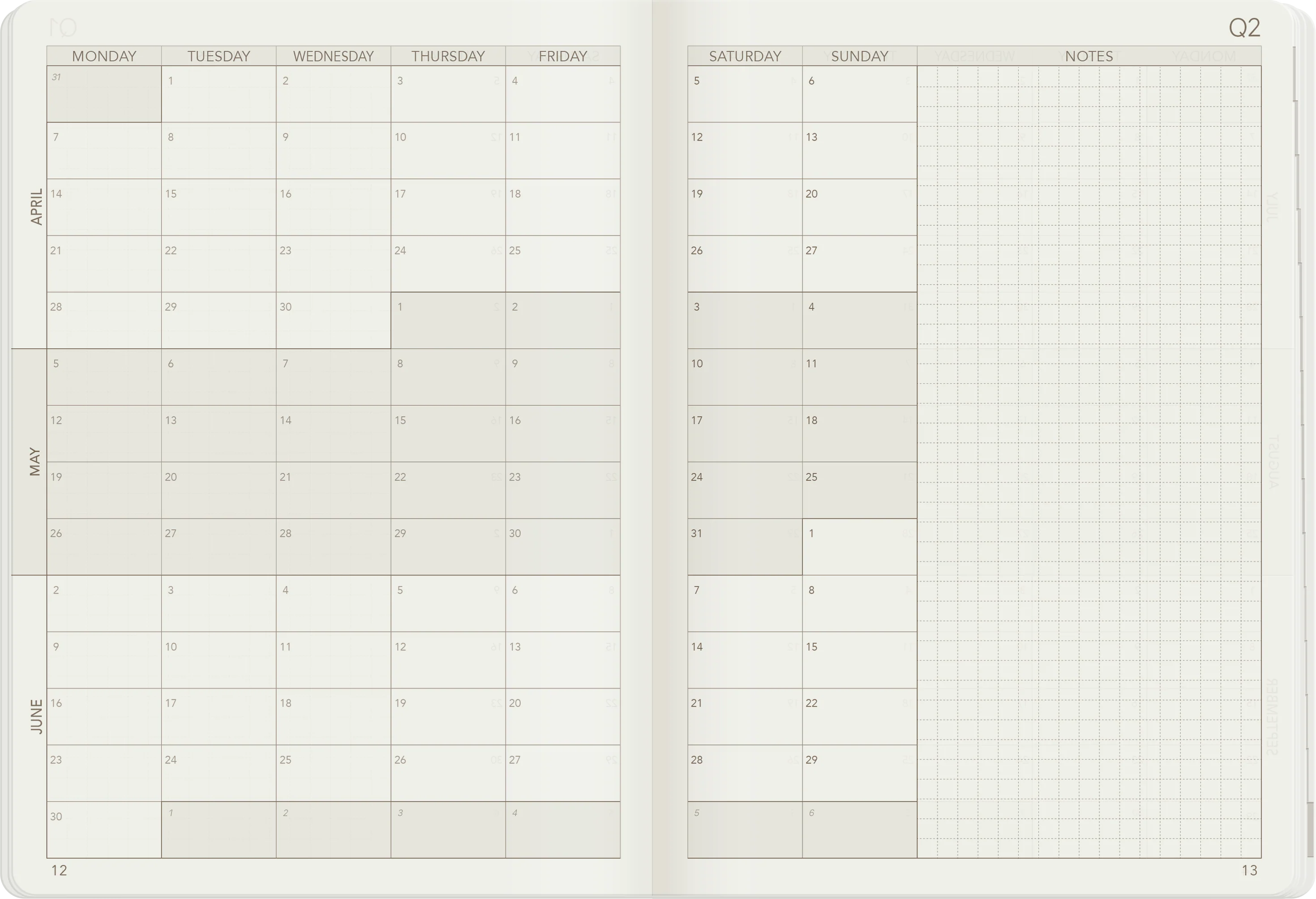 2025 B6 Weekly Planner | Core | Stacked Weekends - Image 8