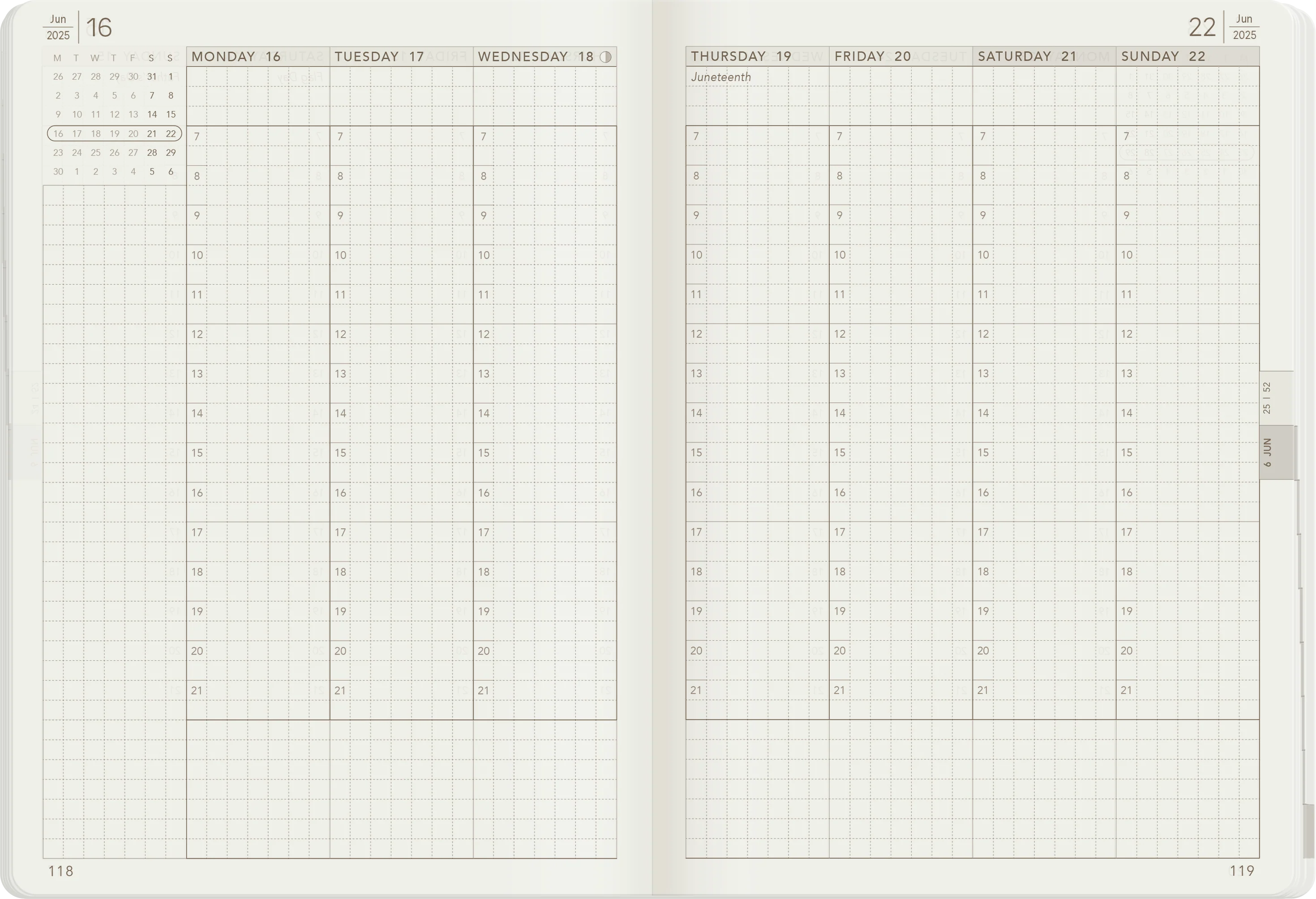 2025 B6 Weekly Planner | Core | Unstacked Weekends - Image 3