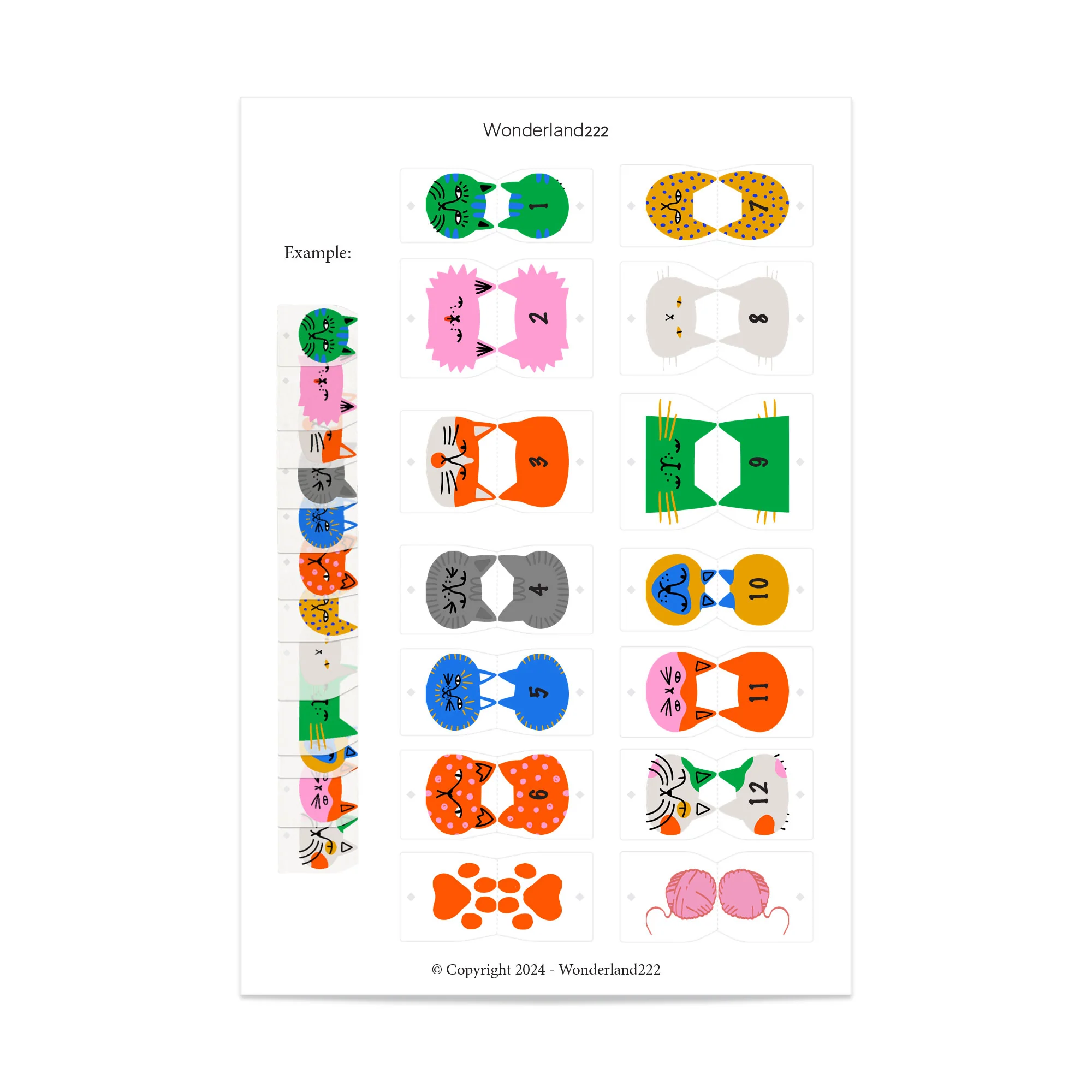 Cat Monthly Index Tabs by Wonderland 222 - Image 3