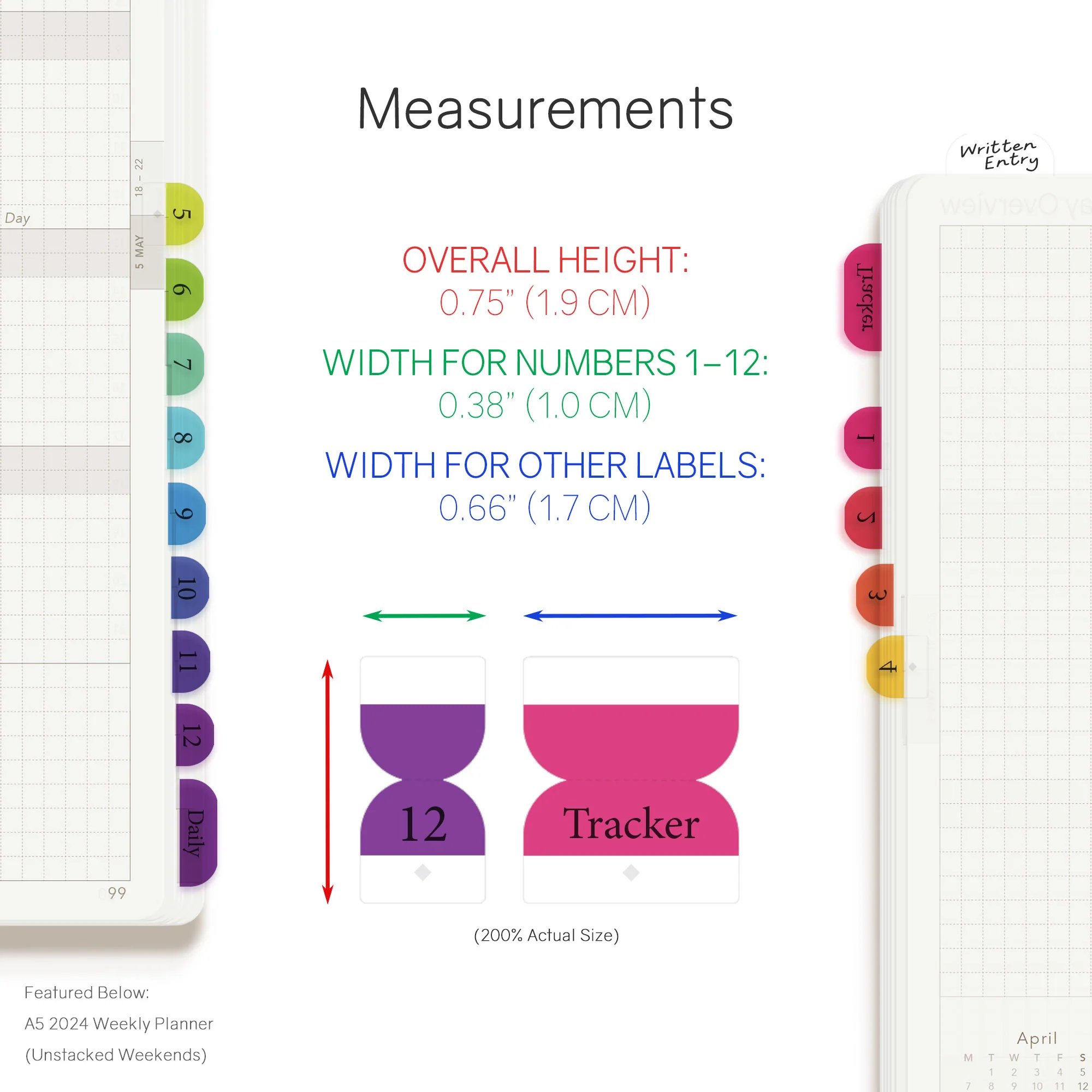 Color Themed Monthly Index Tabs by Wonderland 222 - Image 2