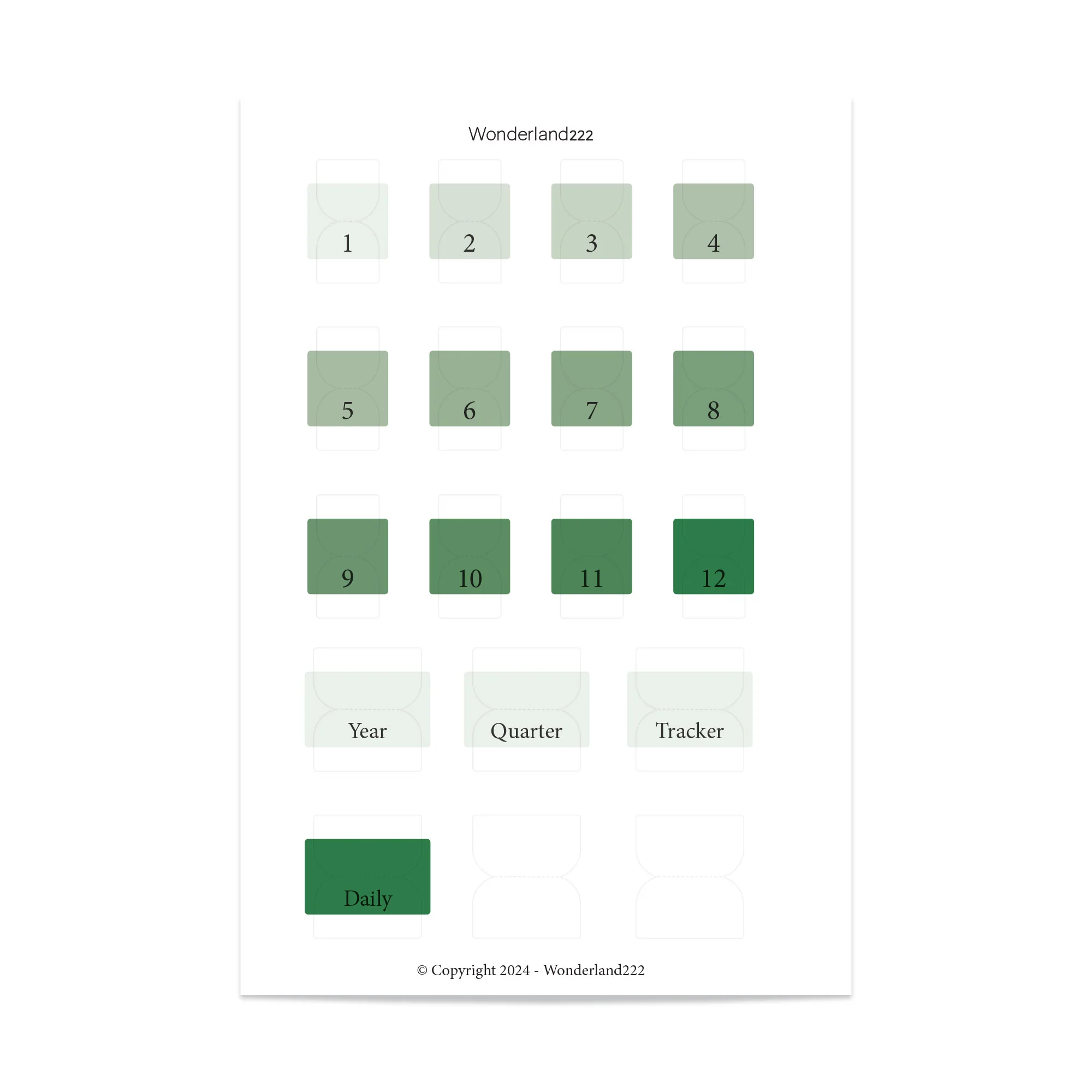 Color Themed Monthly Index Tabs by Wonderland 222 - Image 3
