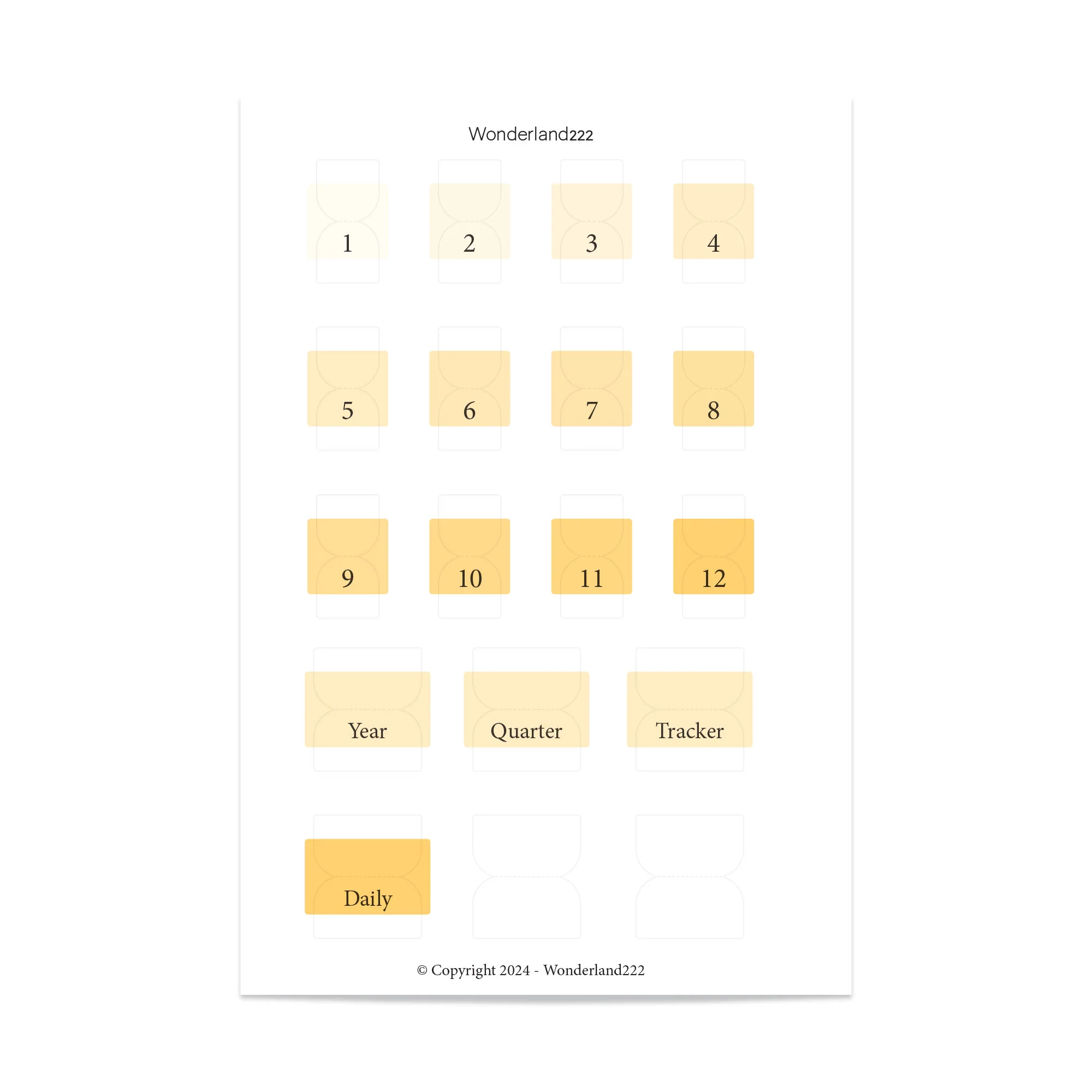 Color Themed Monthly Index Tabs by Wonderland 222 - Image 5