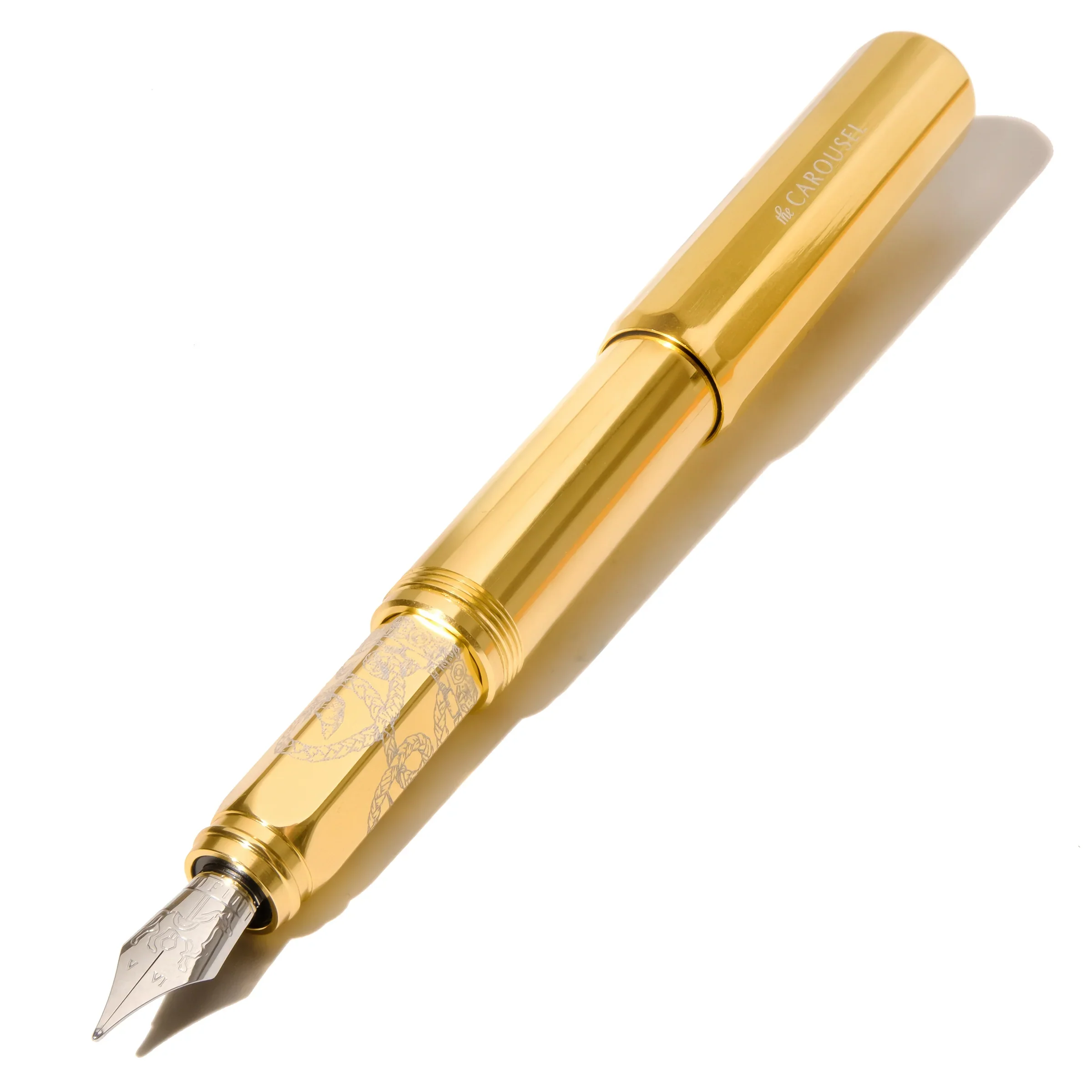 Ferris Wheel Press | Aluminum Fountain Pen | LIMITED EDITION | Plaited Gold Tress - Image 3