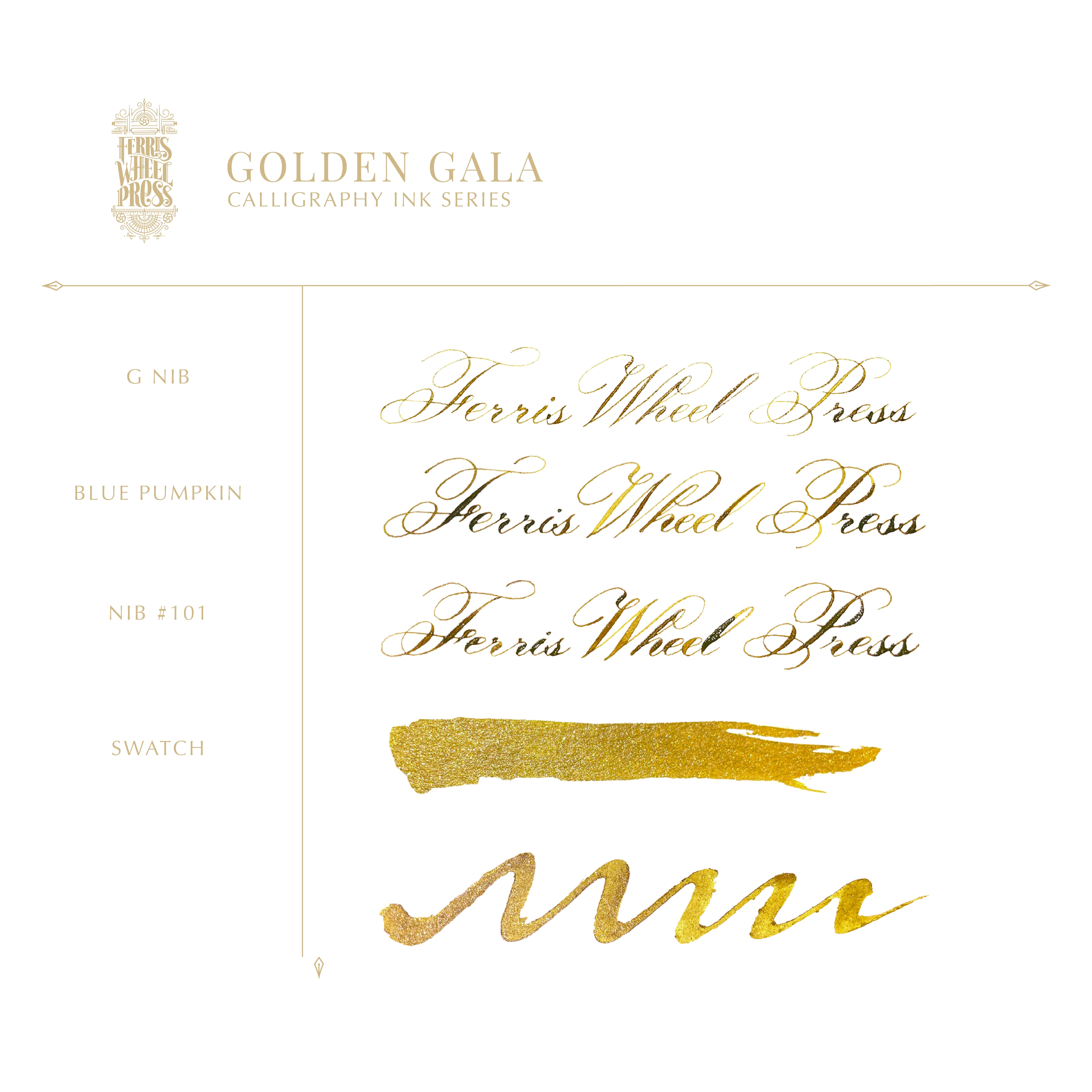 Ferris Wheel Press | Calligraphy Ink | Golden Gala - Image 3