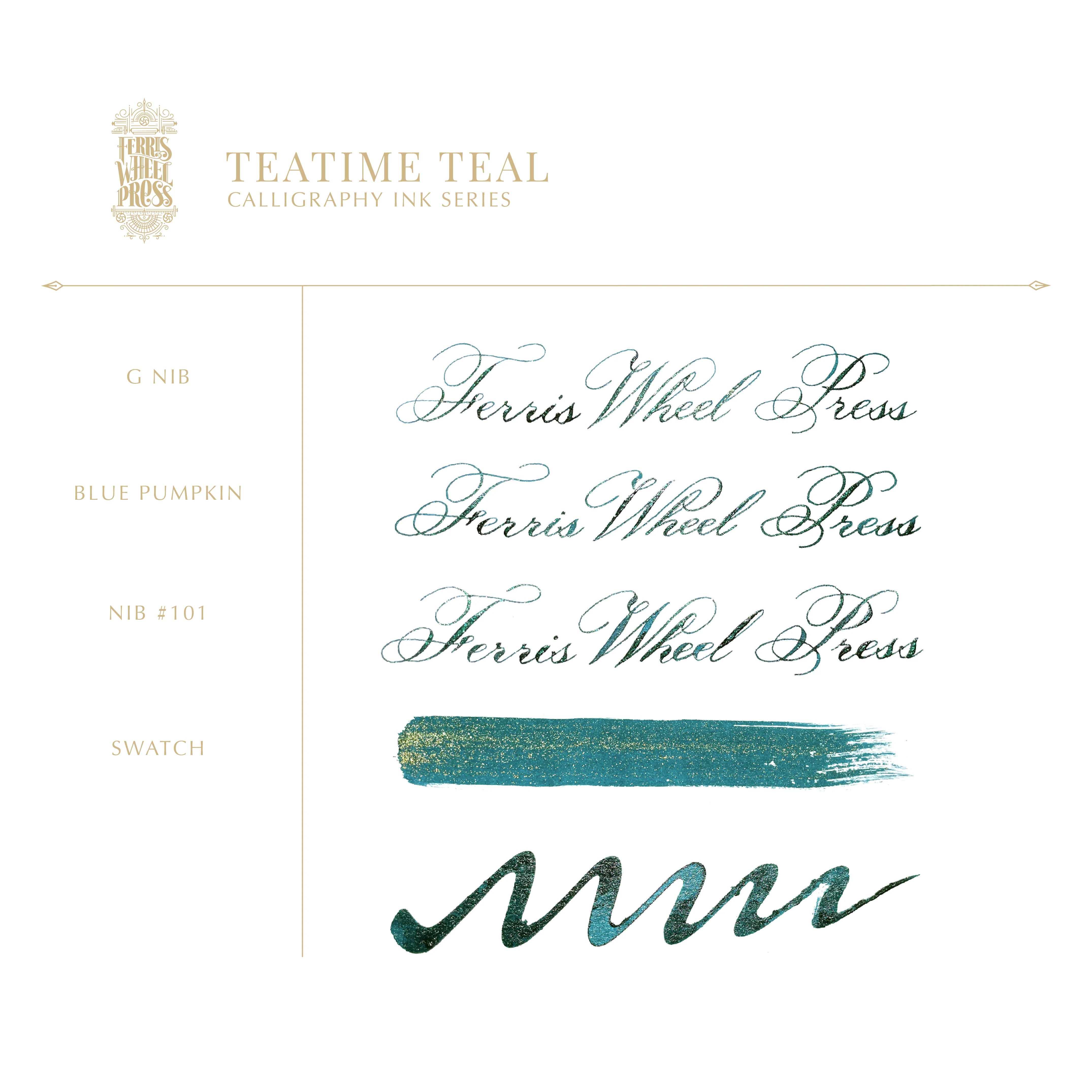 Ferris Wheel Press | Calligraphy Ink | Teatime Teal - Image 3